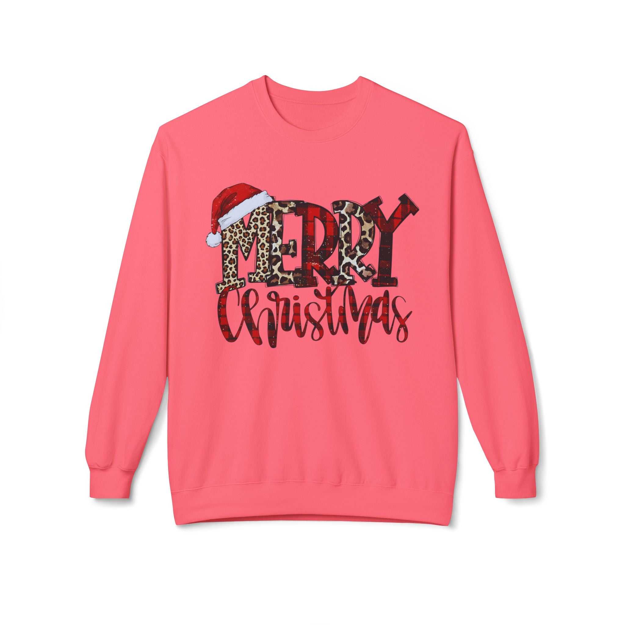 Merry Christmas Leopard Plaid SweatshirtSweatshirtMerry Christmas Leopard Plaid