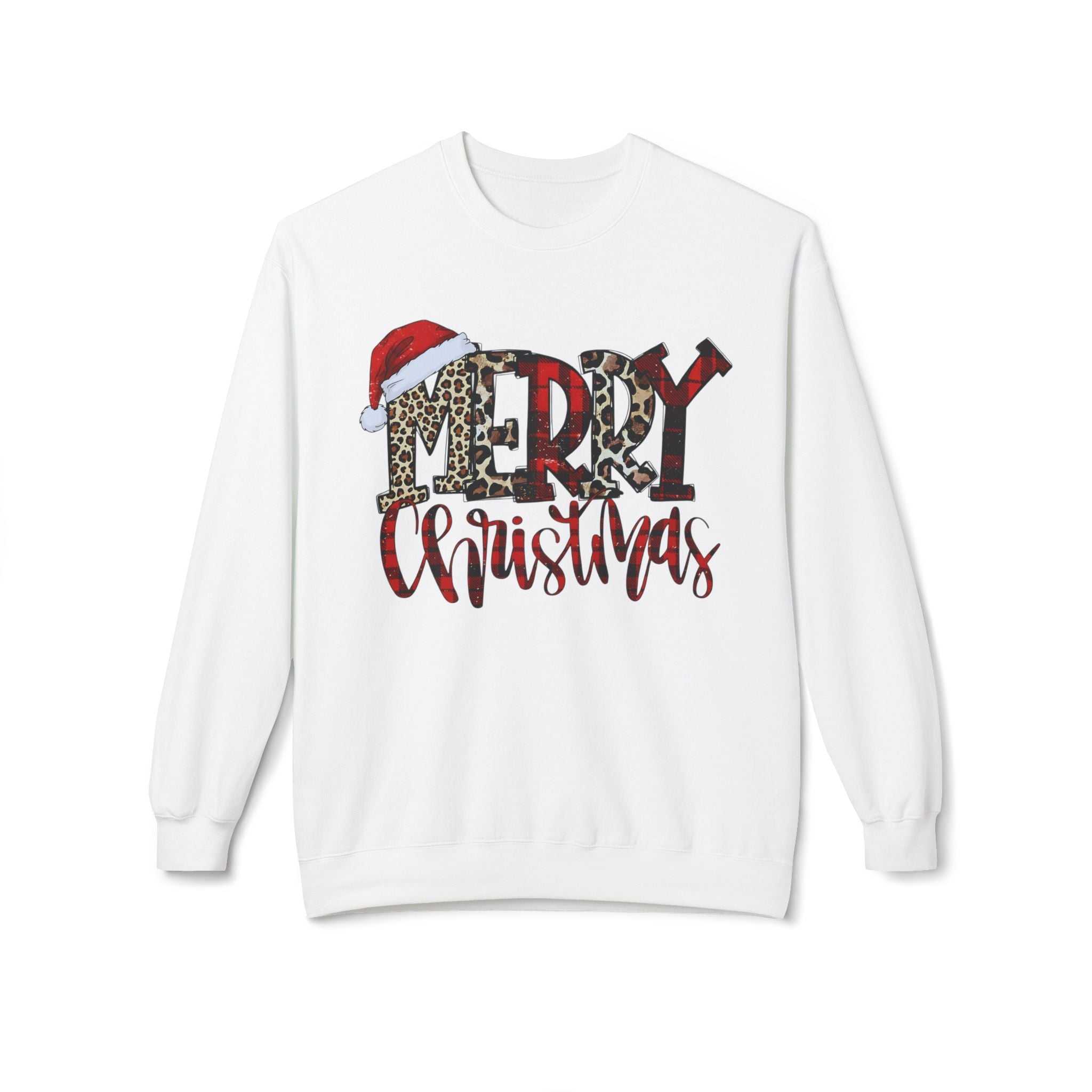 Merry Christmas Leopard Plaid SweatshirtSweatshirtMerry Christmas Leopard Plaid