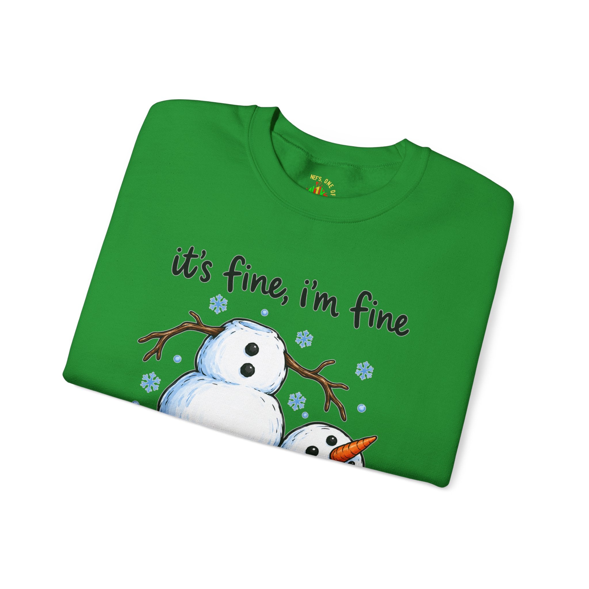It’s Fine, I’m Fine, Everything Is Fine Snowman Christmas Sweatshirt