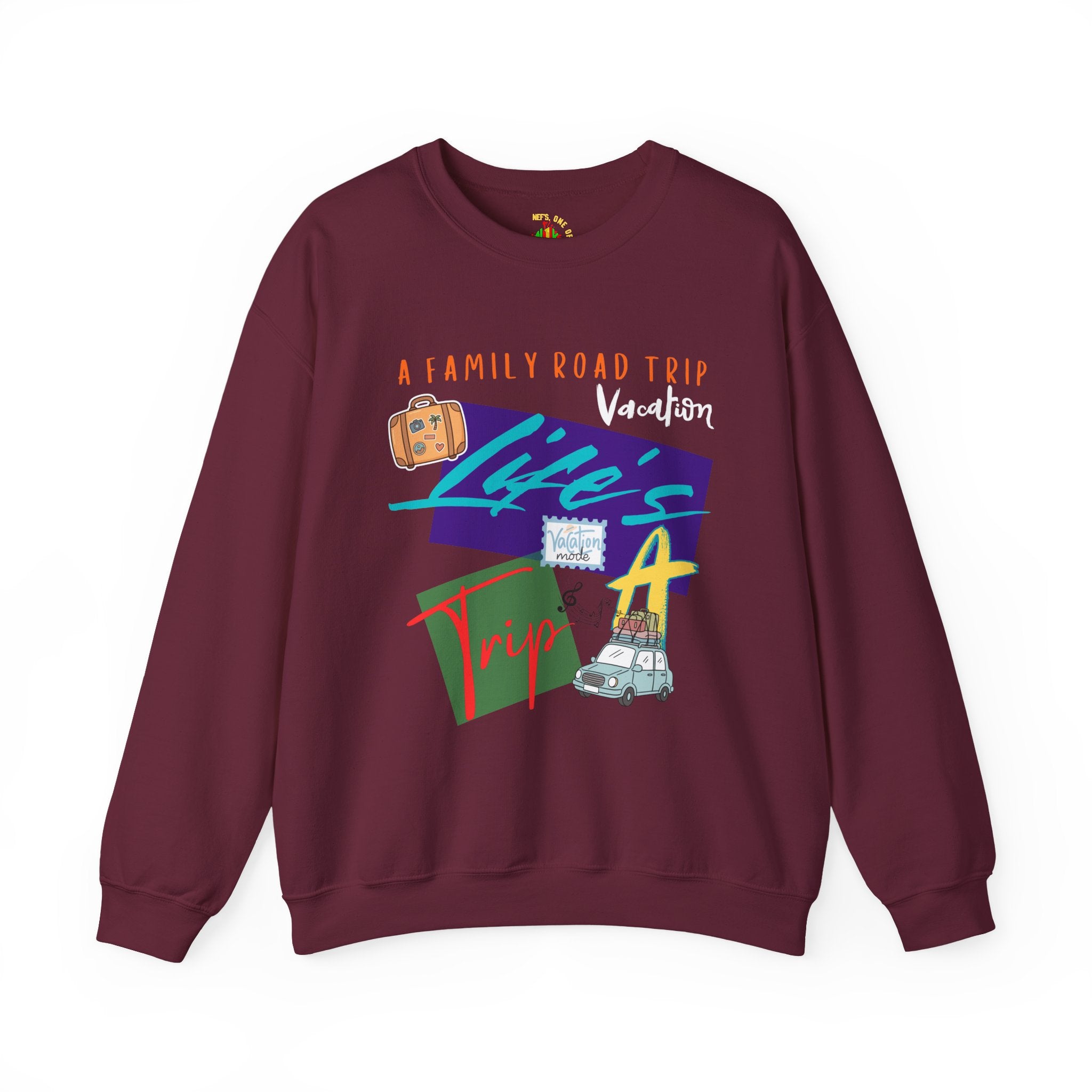 Road Trip T-Shirt — "Life's a Trip" Retro (Enter Family Name) on Back Travel Graphic