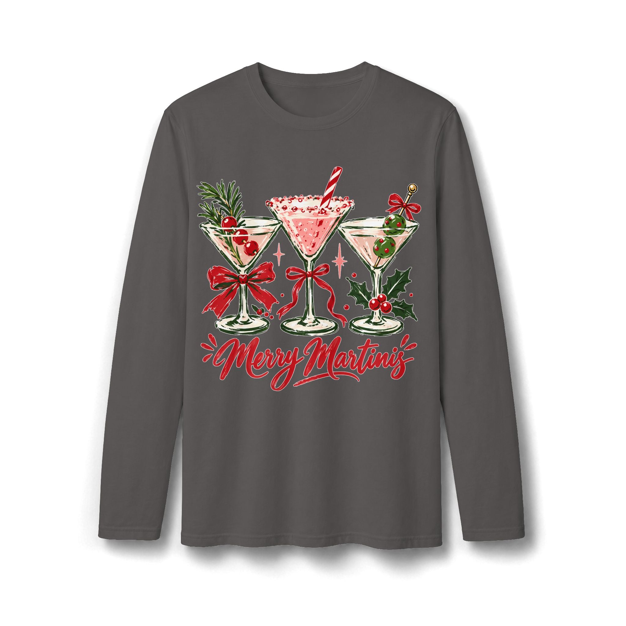 Merry Martinis Christmas Long Sleeve T-Shirt