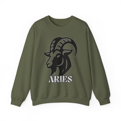 Aries Zodiac Unisex Casual Crewneck Sweatshirt