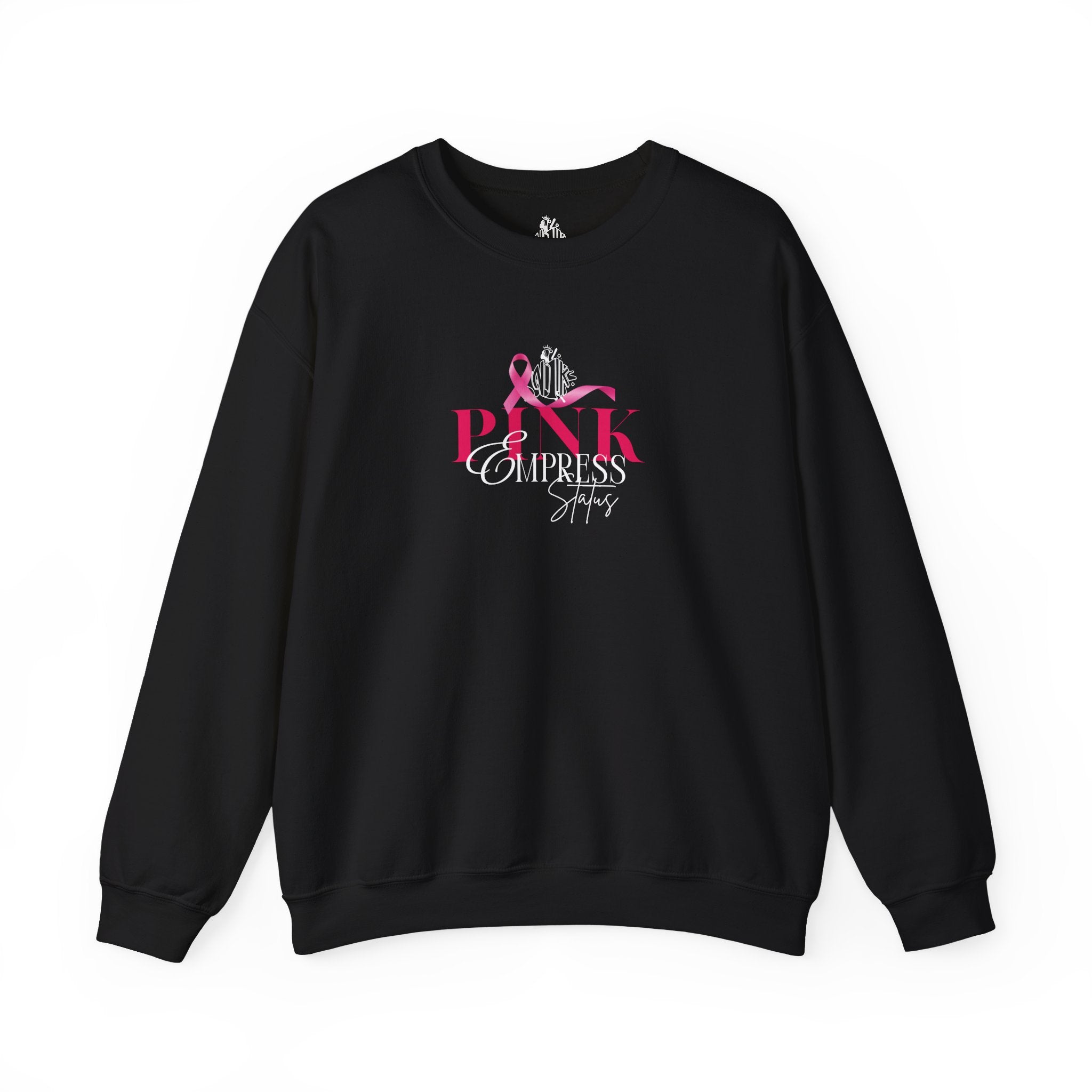 N1K Pink Empress Status Cancer Awareness Crewneck Sweatshirt - Pink Ribbon "PINK" Design