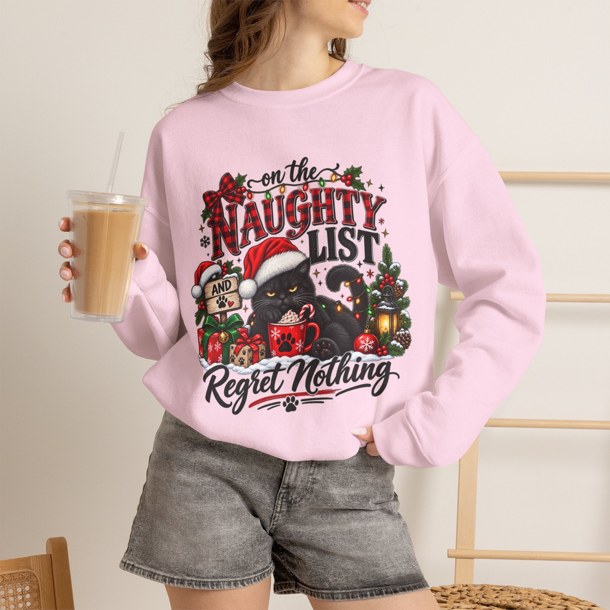 On the Naughty List Christmas Crewneck Sweatshirt
