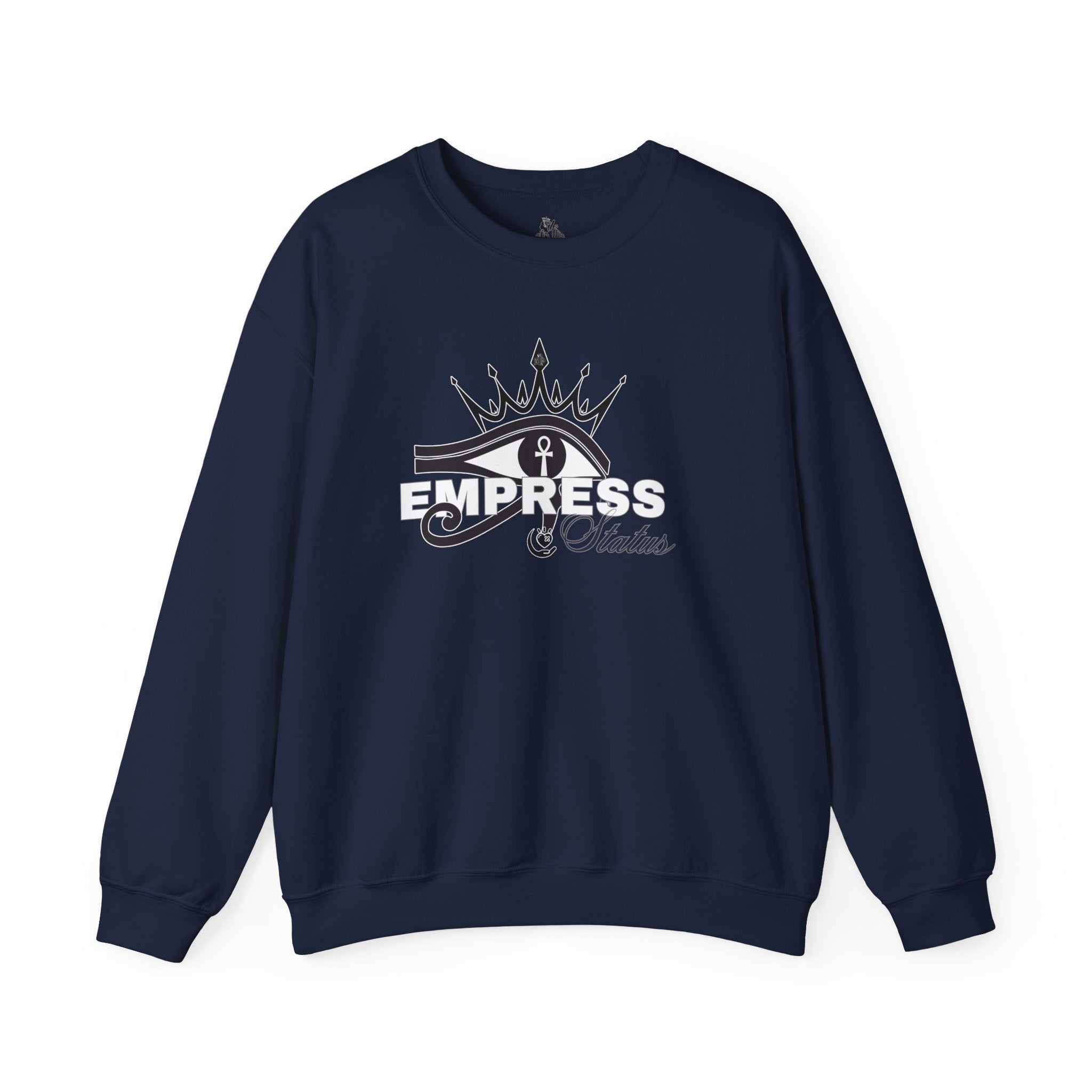 Eye of Horus Crown Empress Sweatshirt — Egyptian Protective Symbol Tee