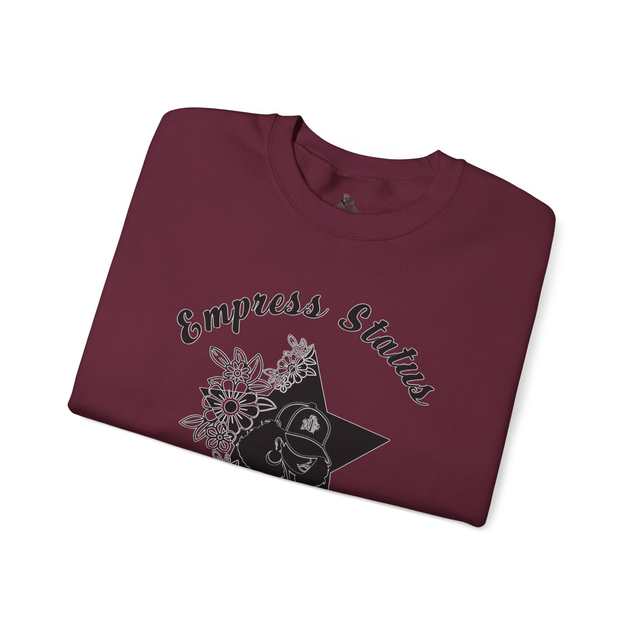 Empress Black Girl Floral Status Unisex Sweatshirt
