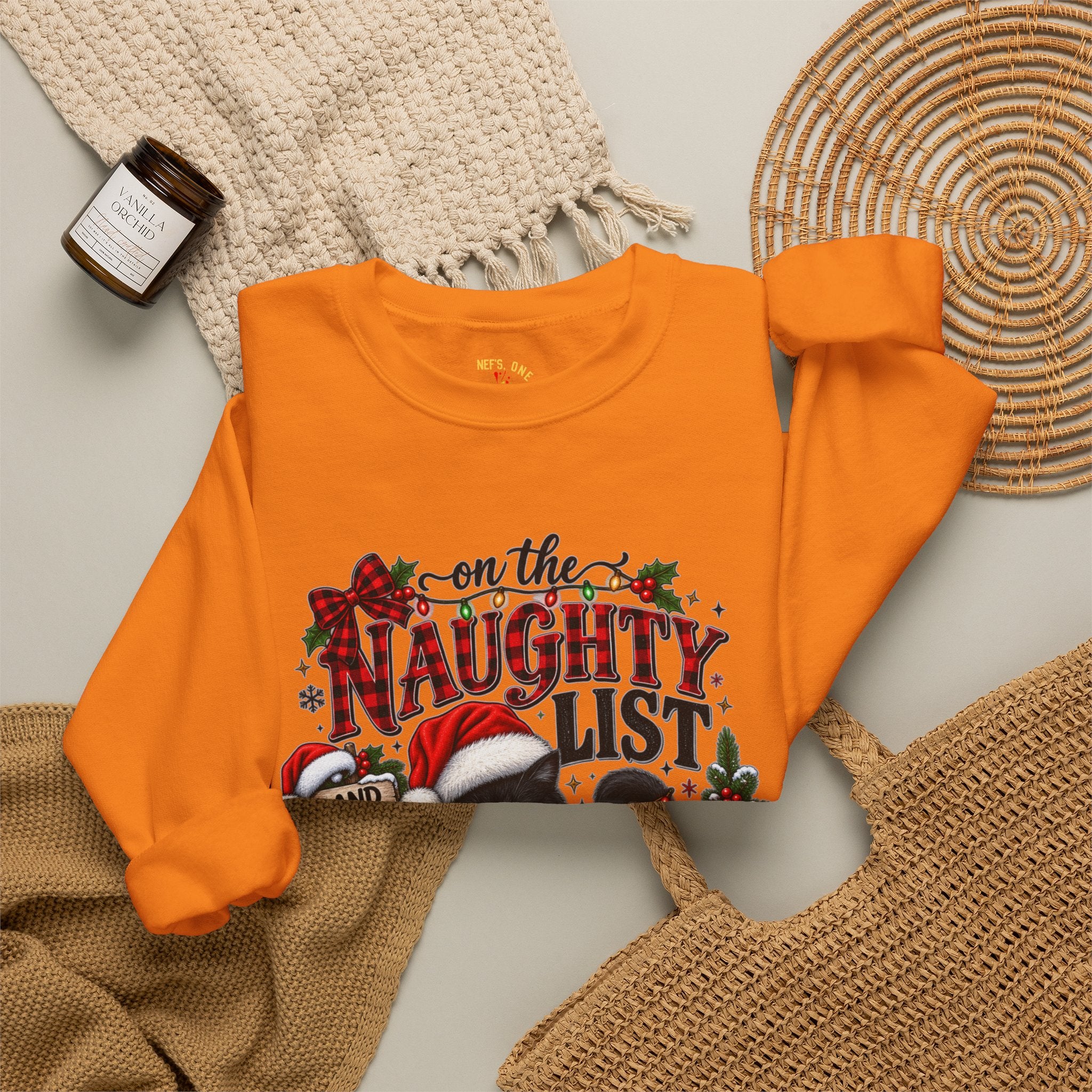 On the Naughty List Christmas Crewneck Sweatshirt