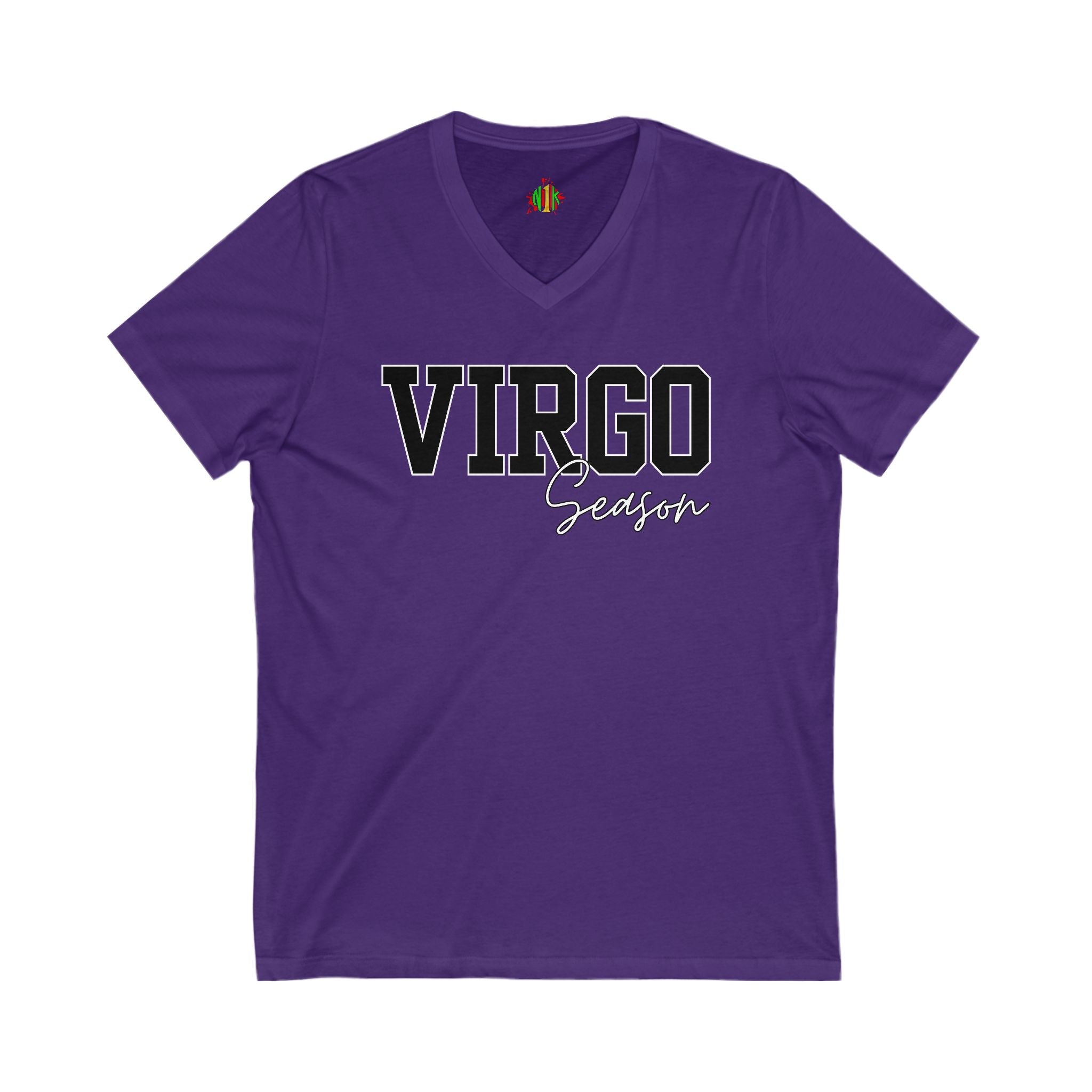 Virgo Zodiac V-Neck Tee, Astrology Shirt, Horoscope Top, Birthday Gift, Unisex Tee, Casual Wear