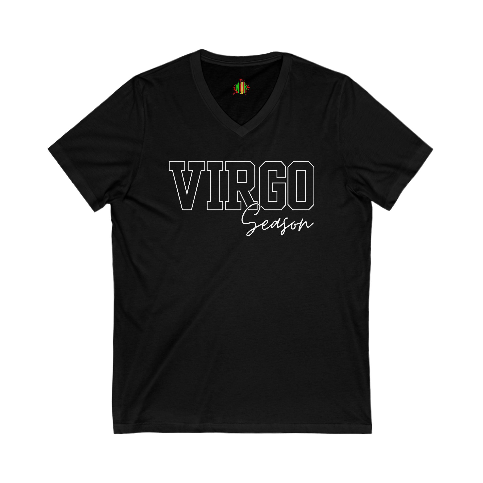 Virgo Zodiac V-Neck Tee, Astrology Shirt, Horoscope Top, Birthday Gift, Unisex Tee, Casual Wear