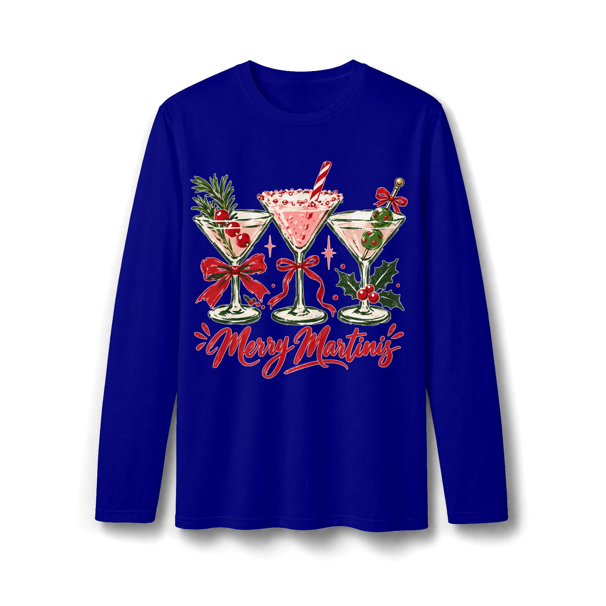 Merry Martinis Christmas Long Sleeve T-Shirt