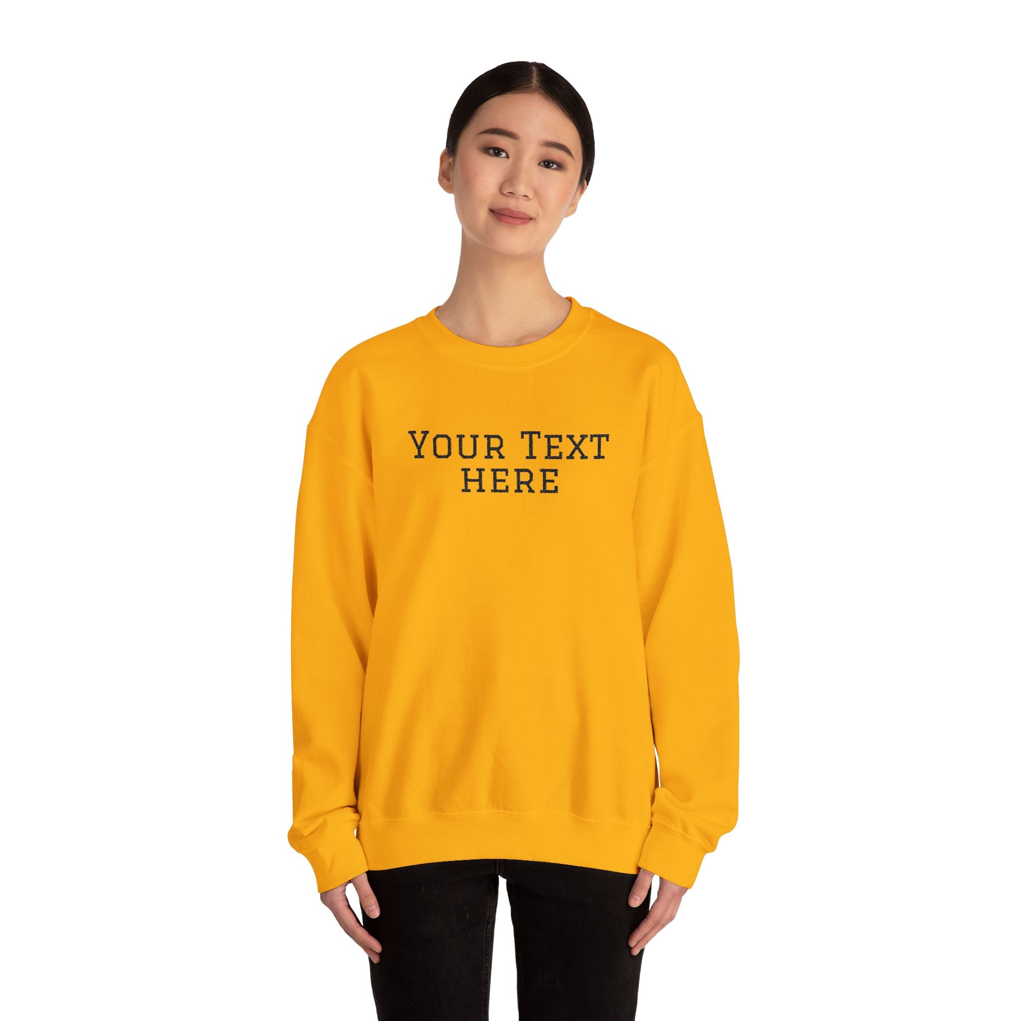 Custom Embroidered Text Crewneck Sweatshirt