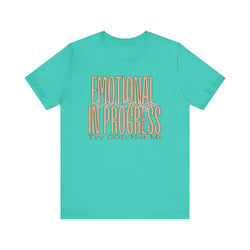 Emotional Healing In Progress Try God Not Me Unisex Jersey Short Sleeve Tee