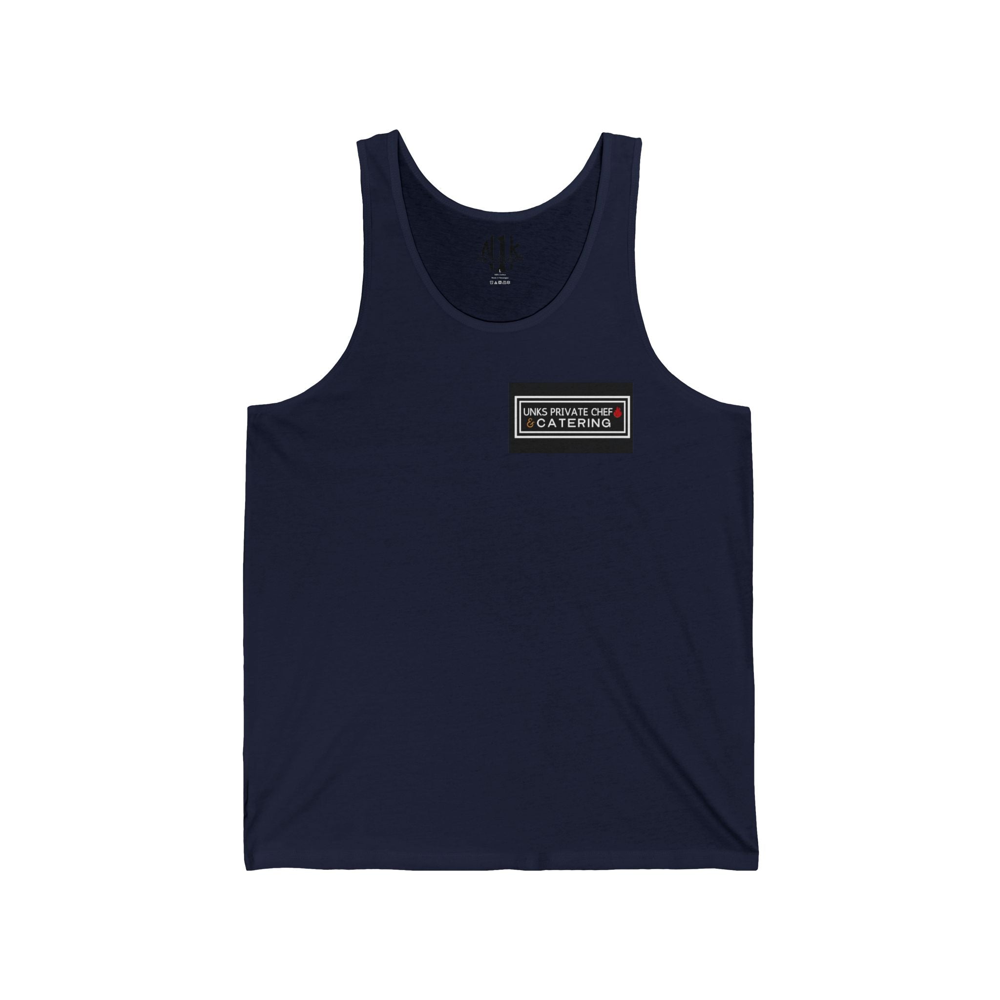Unks Catering Custom Chef Tank Top - Unisex Jersey Tank for Foodies, Summer Outings, BBQs, Gifts for Chefs, Private Catering Events