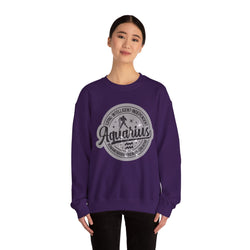 Aquarius Zodiac Unisex Casual Crewneck Sweatshirt