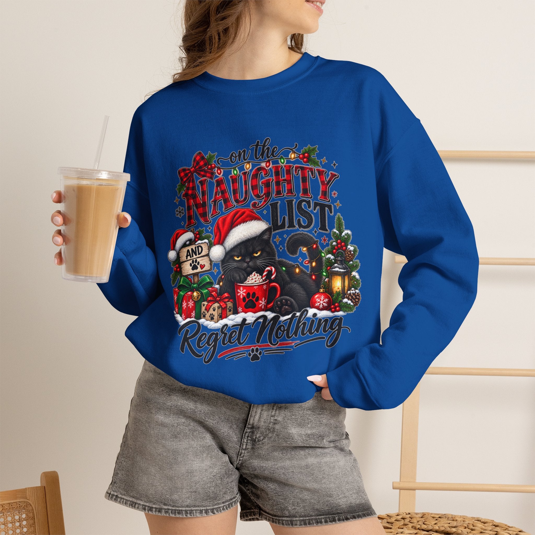 On the Naughty List Christmas Crewneck Sweatshirt