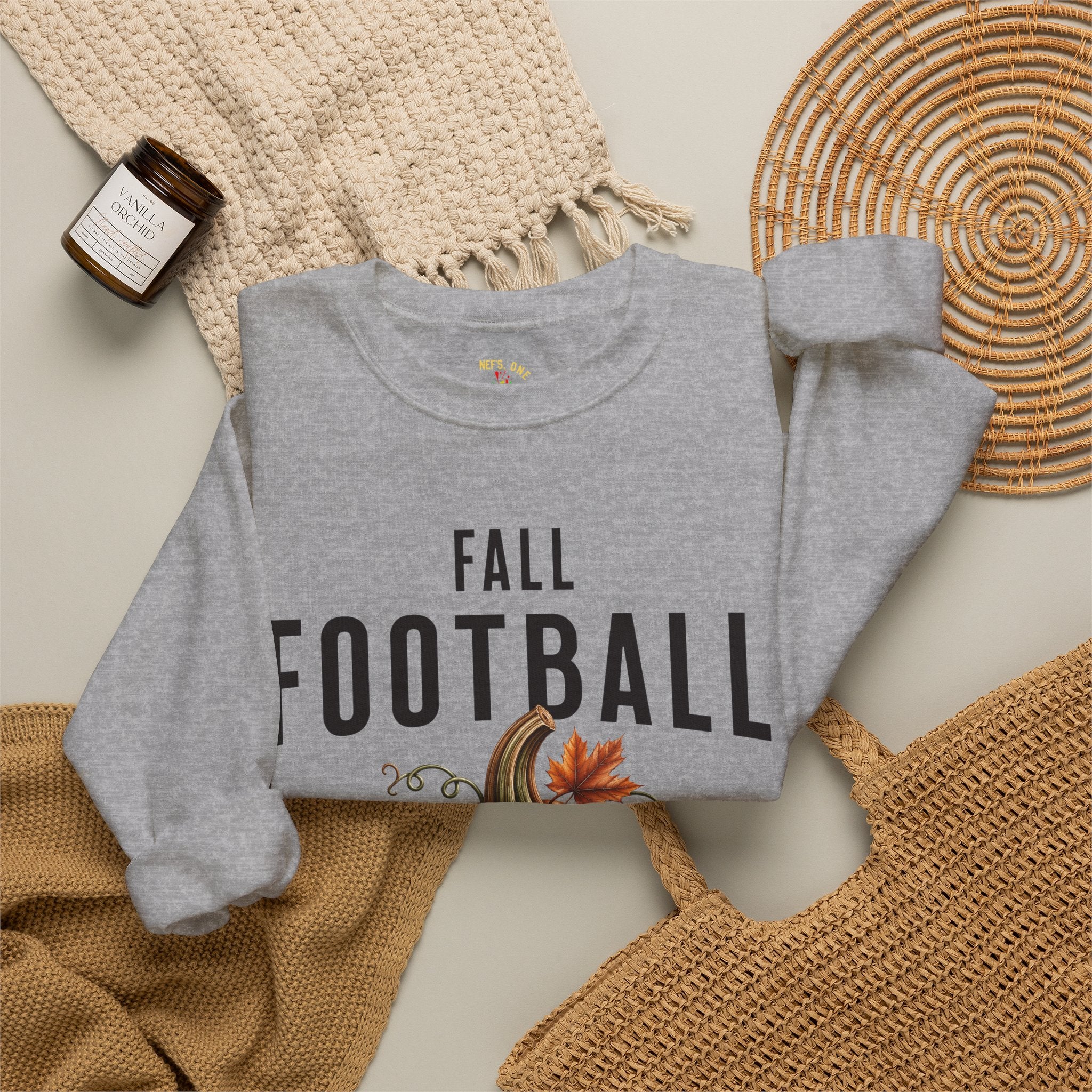 Fall Football Pumpkin Season Crewneck Sweatshirt