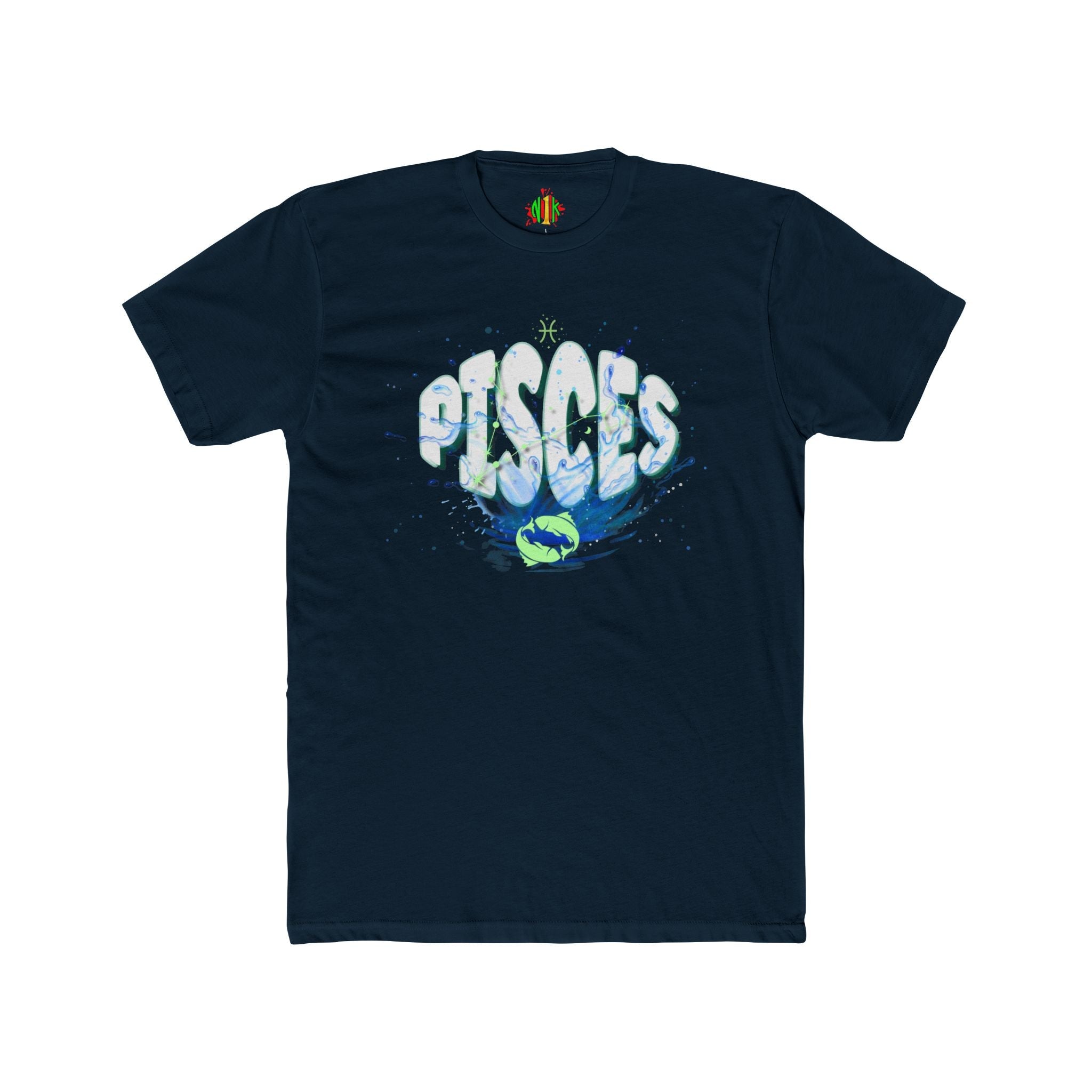 Pisces Water Zodiac unisex tee with soft cotton fabric and watercolor-style Pisces design