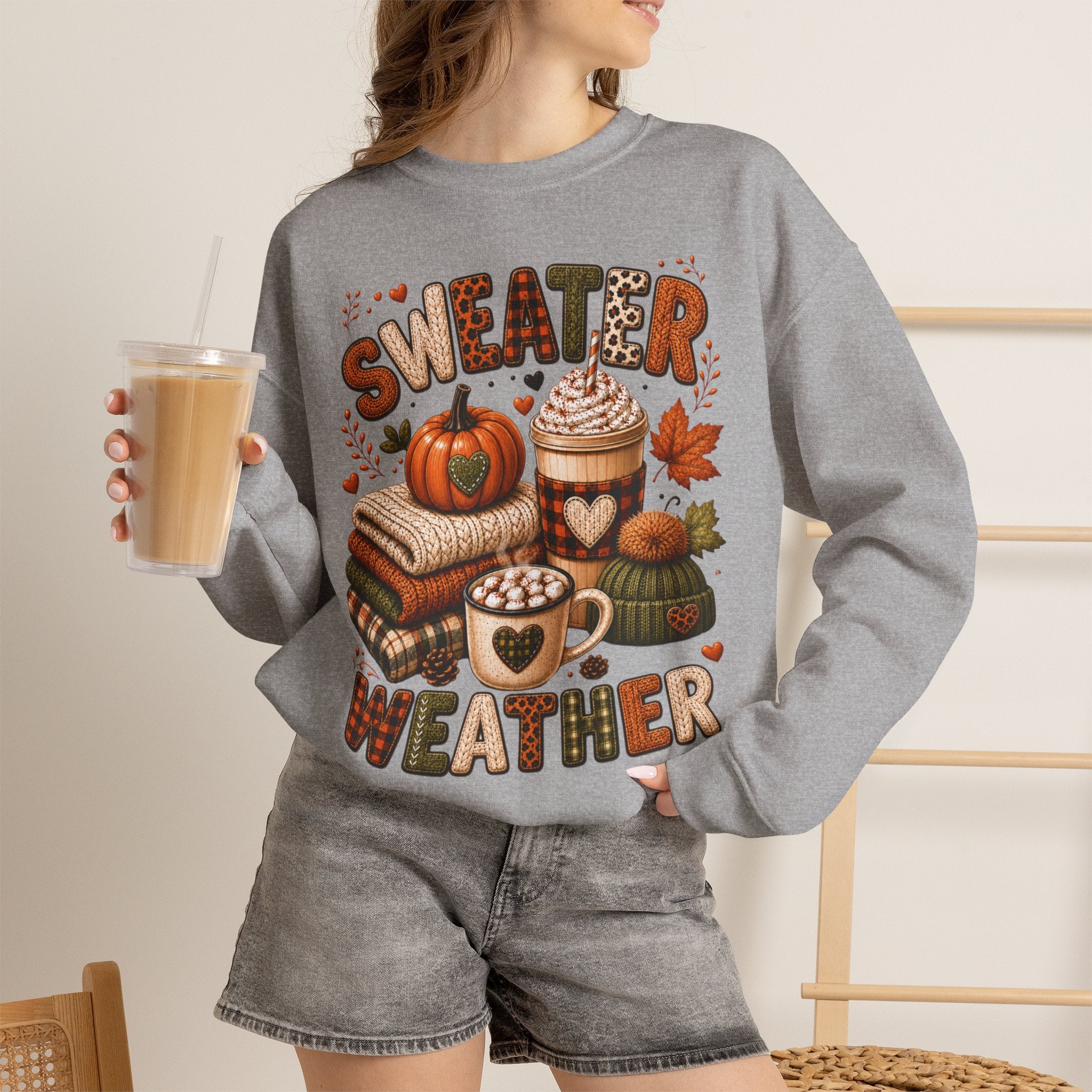 Sweater Weather Autumn Crewneck Sweatshirt