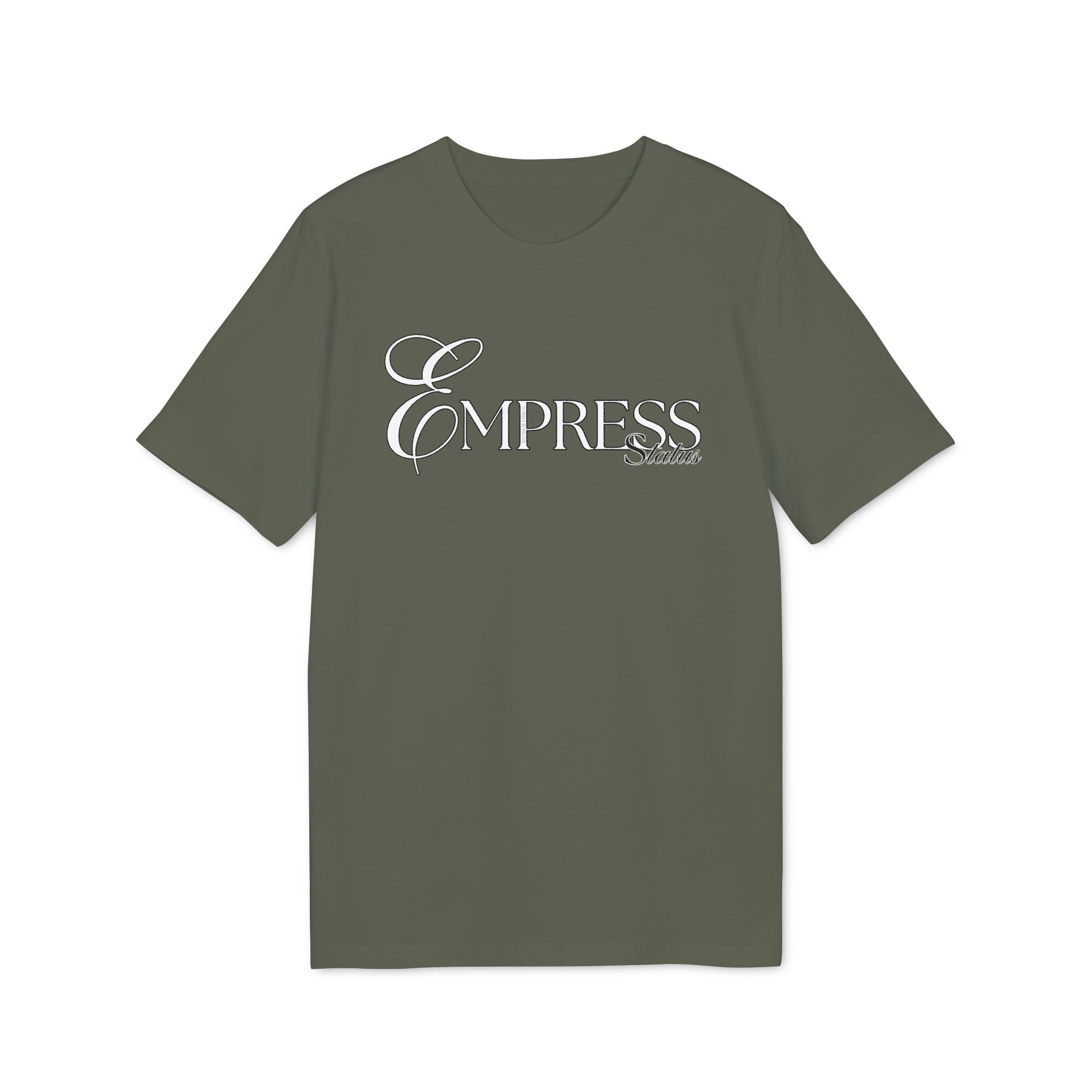 Empress Status Embroidered T-Shirt for Creators, Fashionable Graphic TT-ShirtEmpress Status Embroidered T-Shirt
