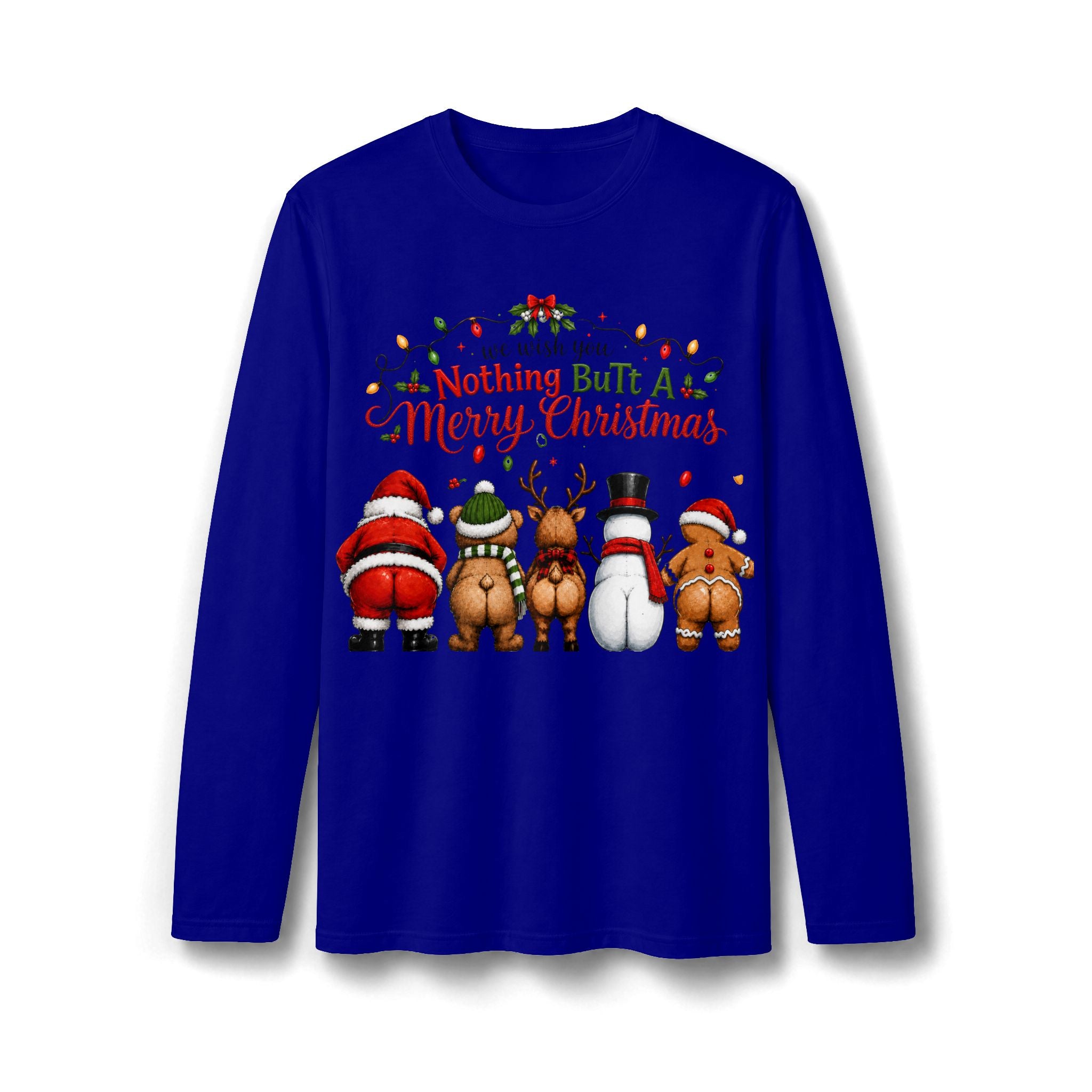 Nothing But a Merry Christmas Reindeer Long Sleeve T-Shirt