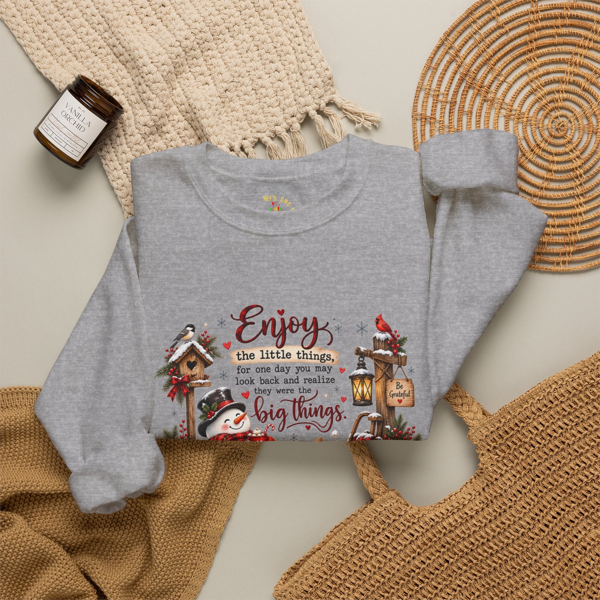 Enjoy the Little Things Christmas Crewneck Sweatshirt