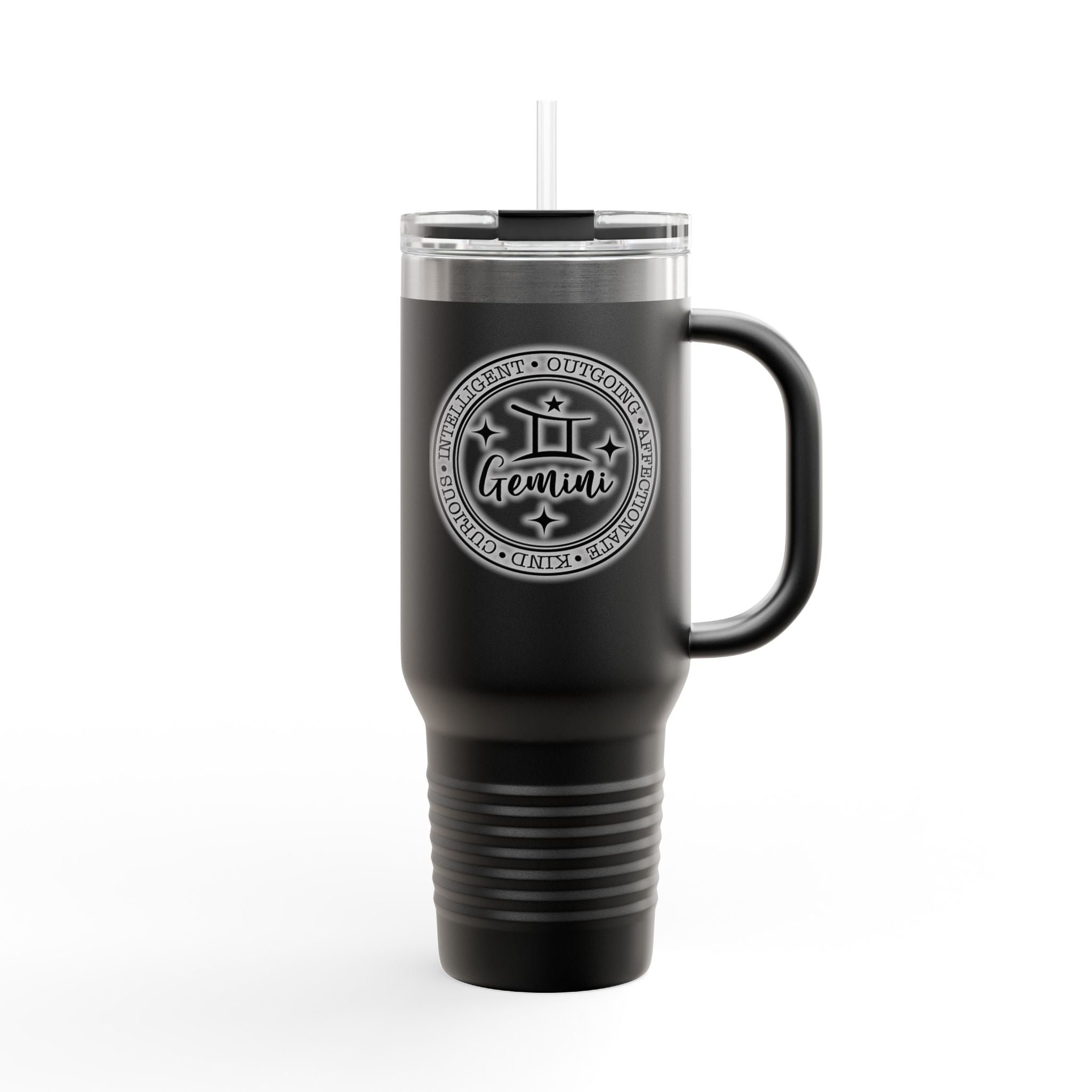 Gemini Insulated Travel Mug | Personalized 40oz Tumbler | Ideal Gift for Zodiac Lovers, Birthdays, Astrology, & Everyday Use
