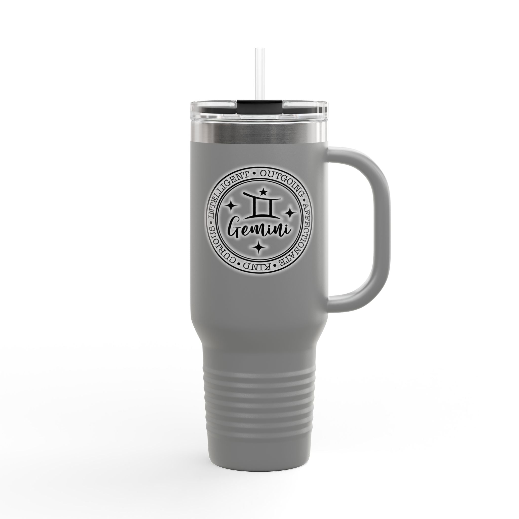 Gemini Insulated Travel Mug | Personalized 40oz Tumbler | Ideal Gift for Zodiac Lovers, Birthdays, Astrology, & Everyday Use