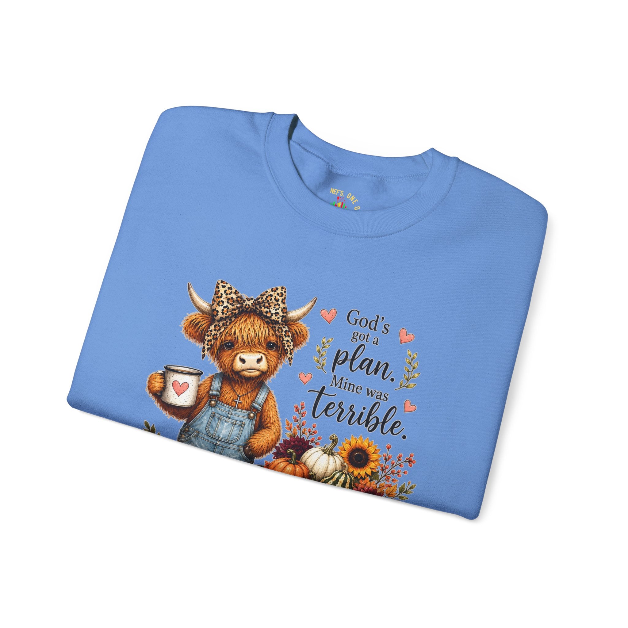 God’s Plan, Mine Was Terrible Bear Fall Crewneck Sweatshirt