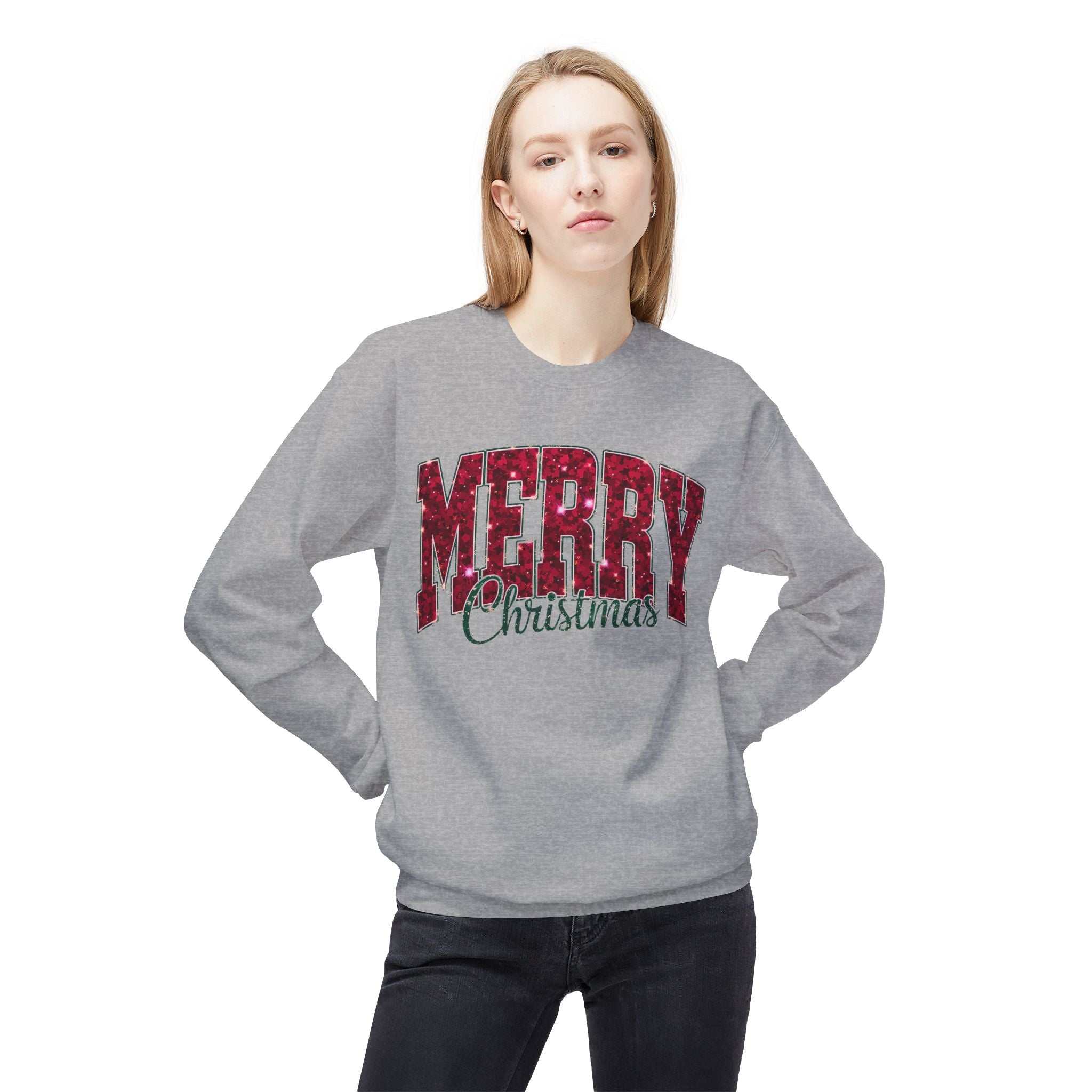 Merry Christmas Plaid Crewneck SweatshirtSweatshirtMerry Christmas Plaid