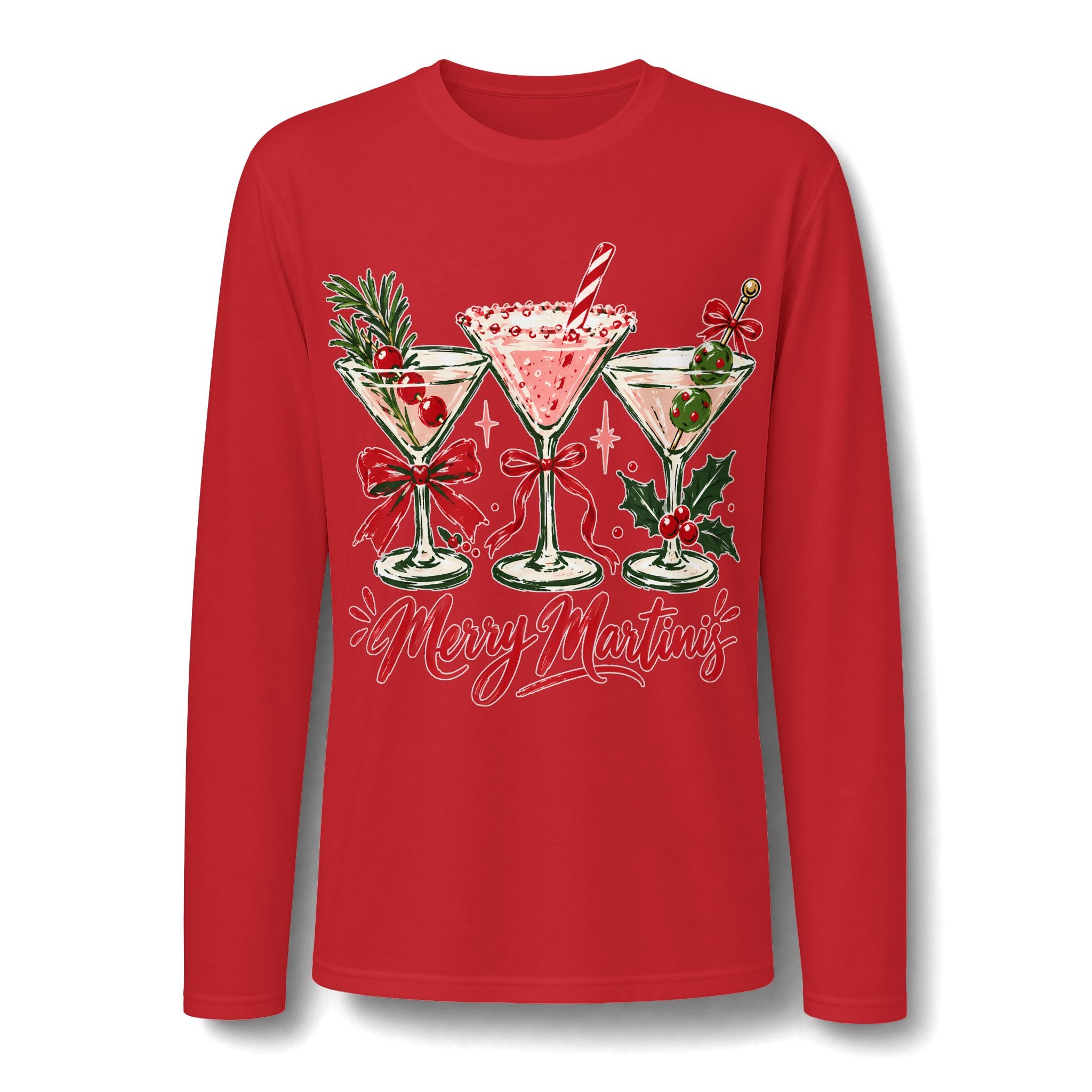 Merry Martinis Christmas Long Sleeve T-Shirt