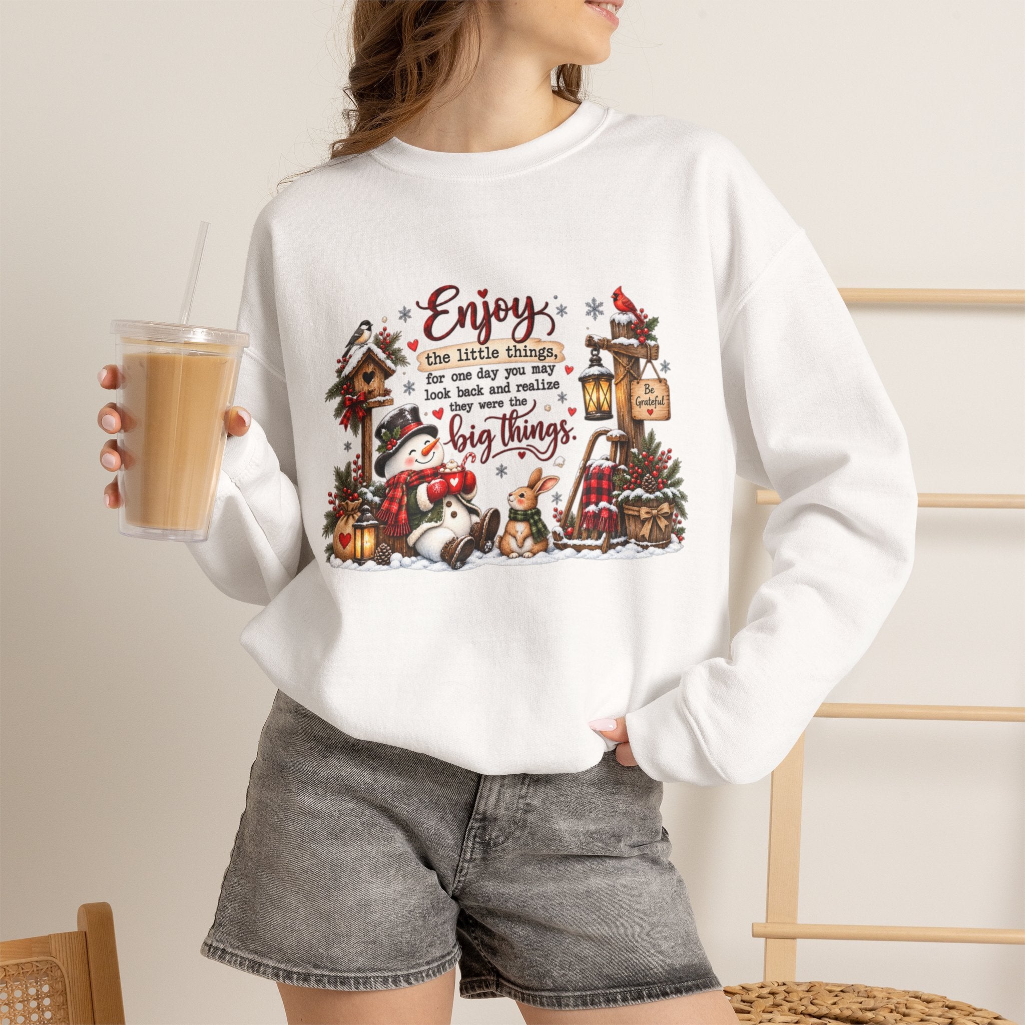 Enjoy the Little Things Christmas Crewneck Sweatshirt