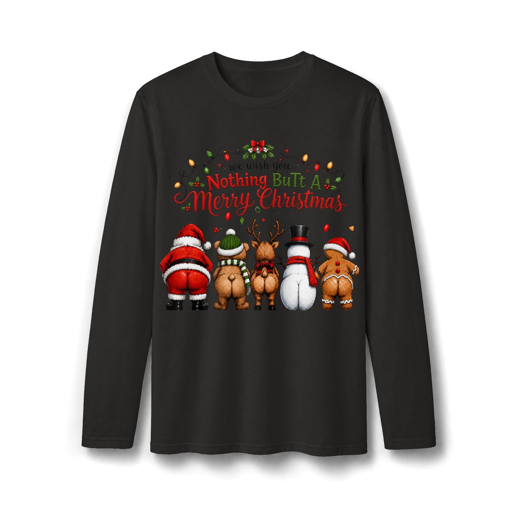 Nothing But a Merry Christmas Reindeer Long Sleeve T-Shirt