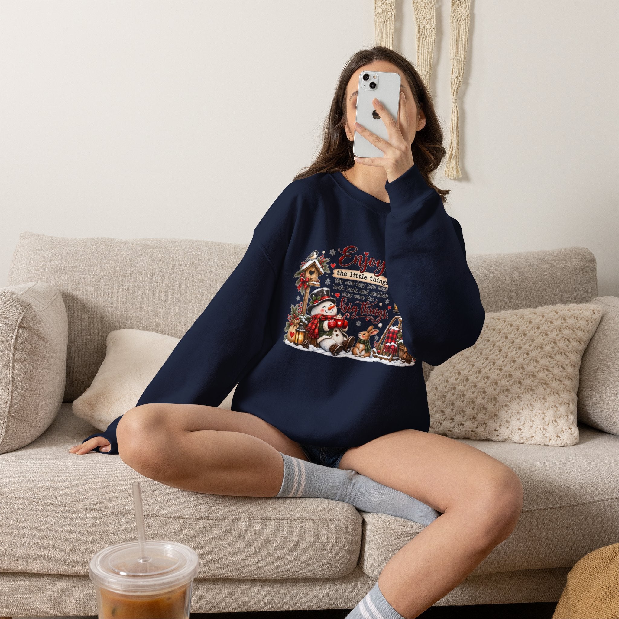 Enjoy the Little Things Christmas Crewneck Sweatshirt