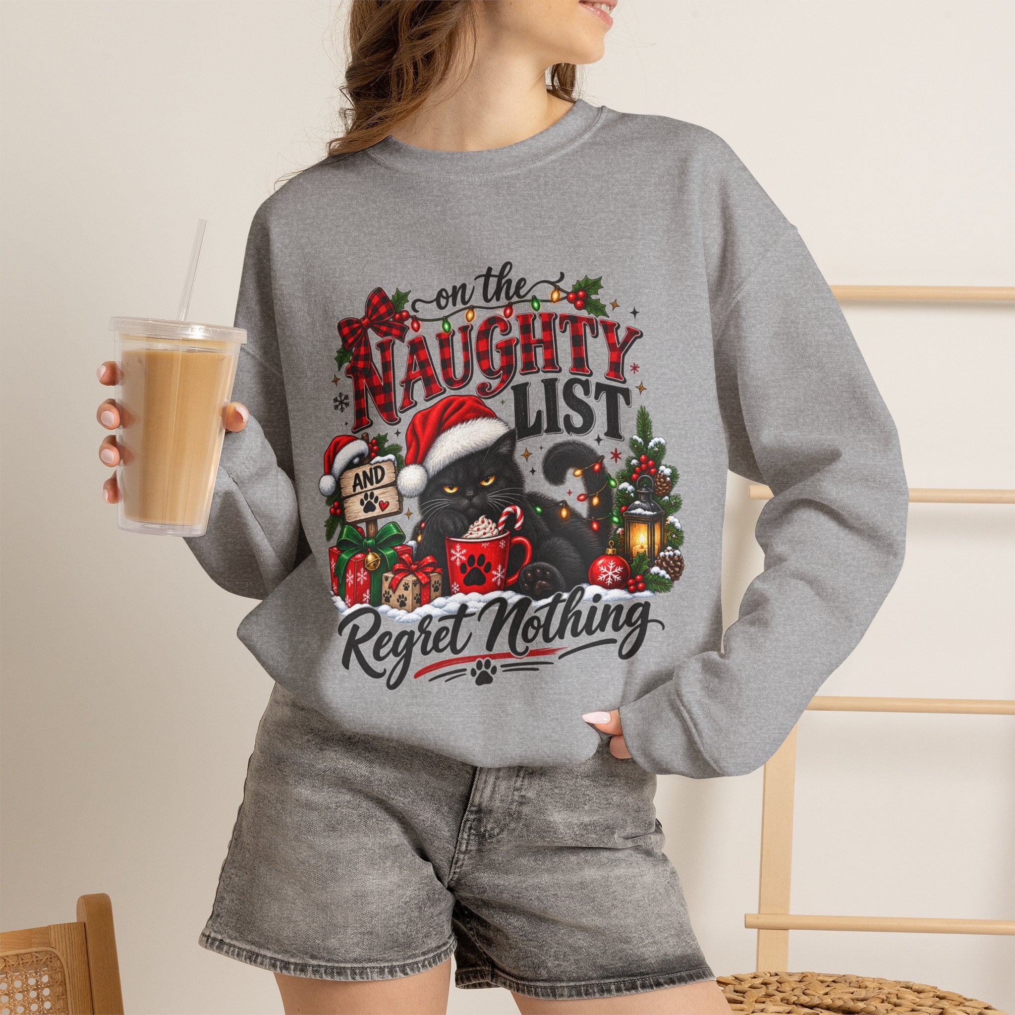 On the Naughty List Christmas Crewneck Sweatshirt