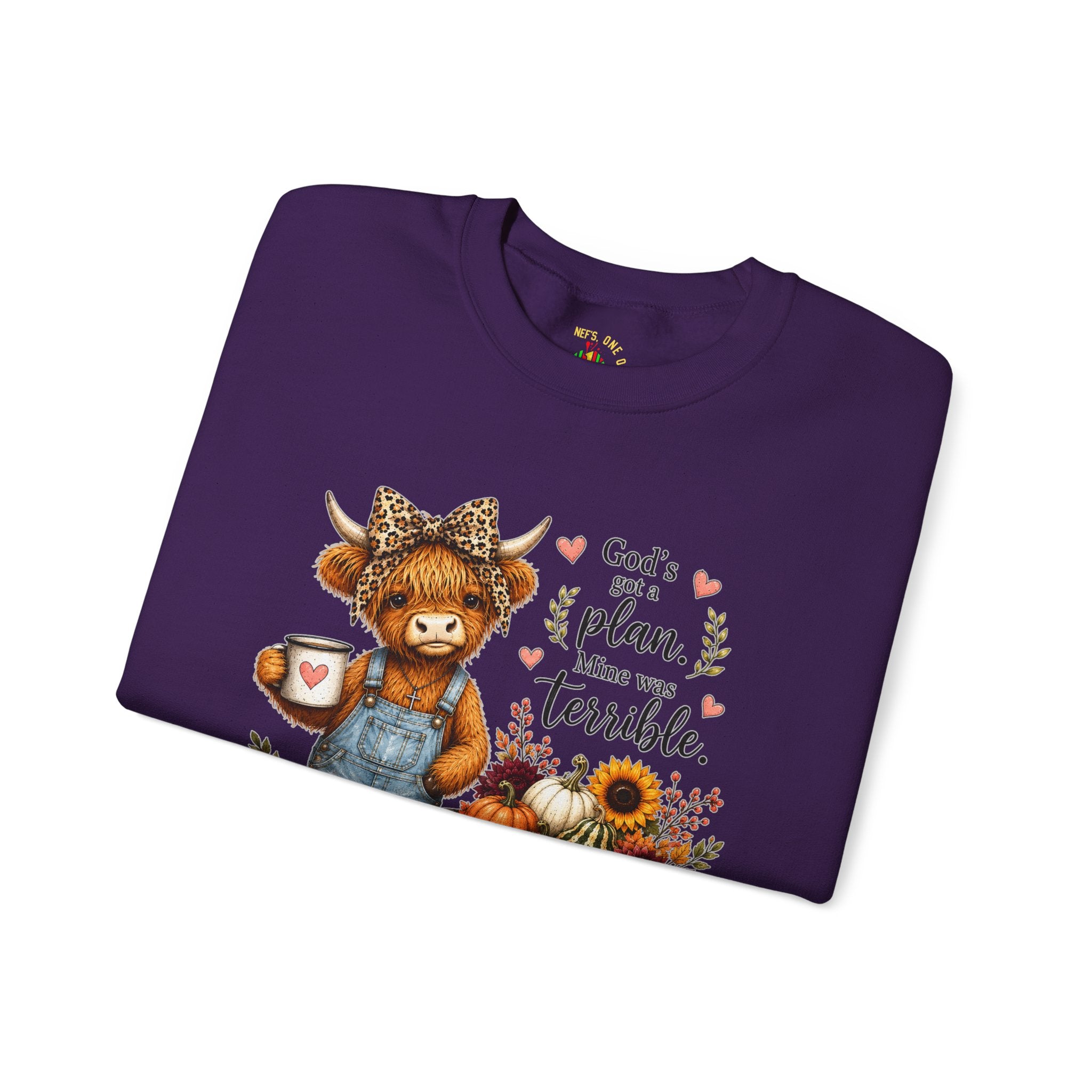 God’s Plan, Mine Was Terrible Bear Fall Crewneck Sweatshirt