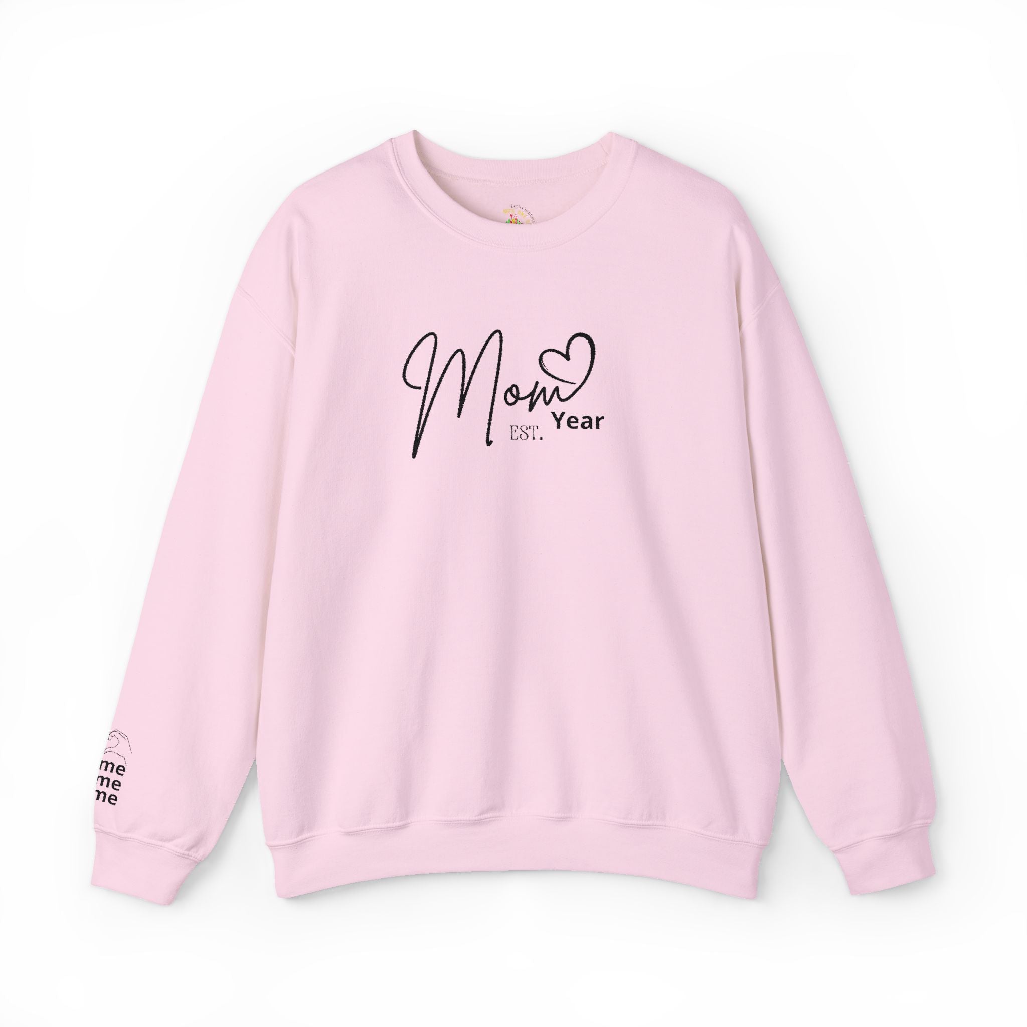 Mom Est. Year Embroidered Customizable Crewneck Sweatshirt
