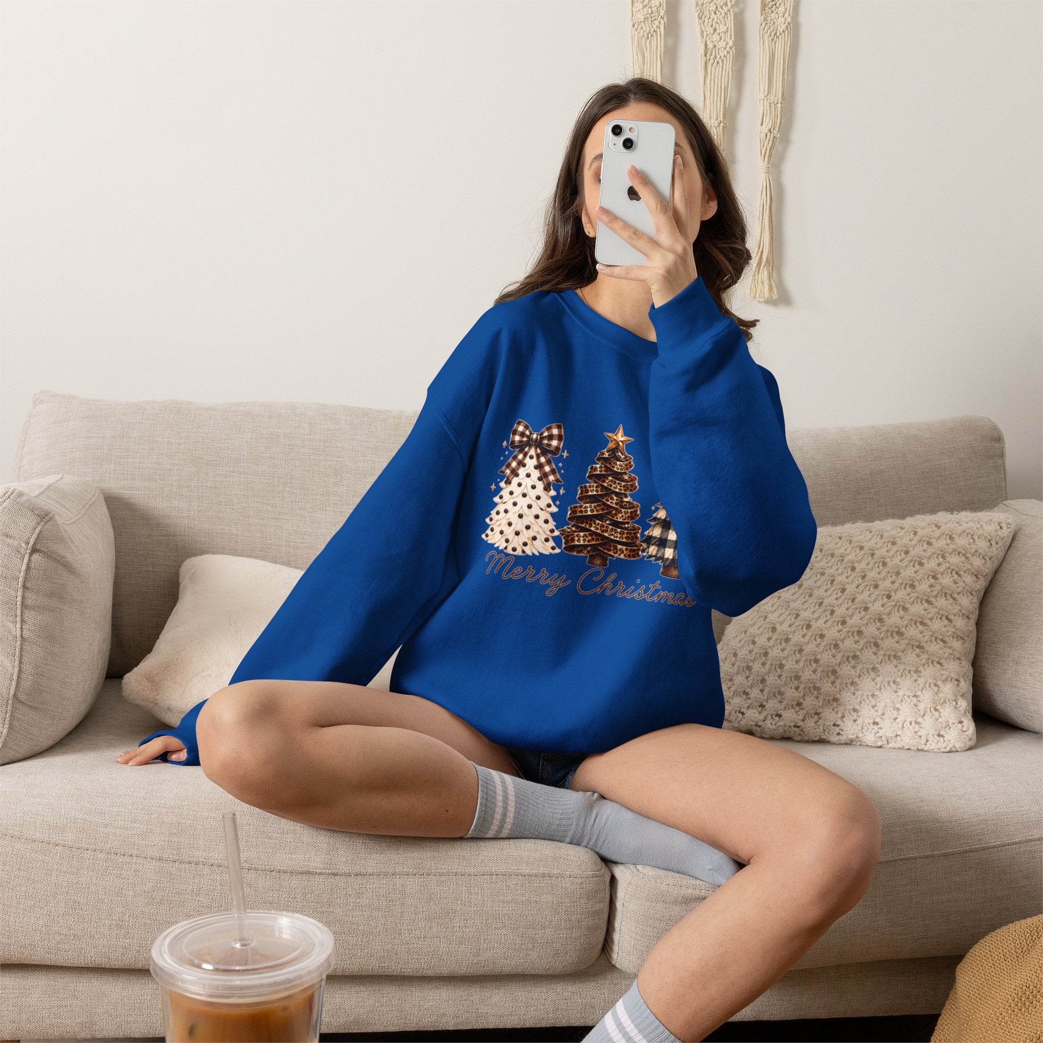 Merry Christmas Christmas Tree Crewneck Sweatshirt