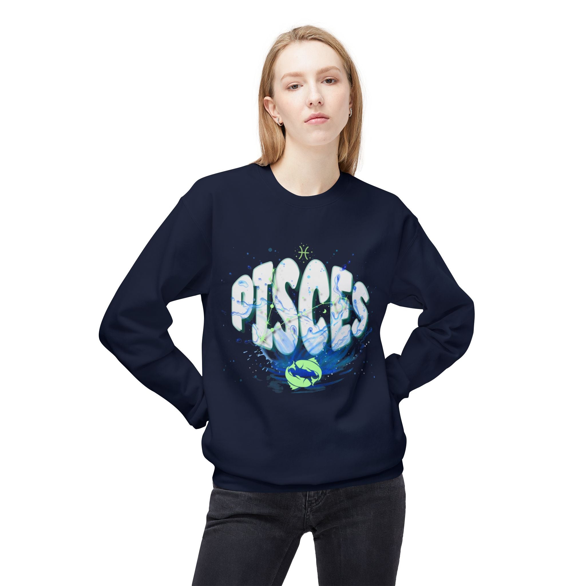Pisces Water Zodiac Sweatshirt — Pisces Sign Crewneck