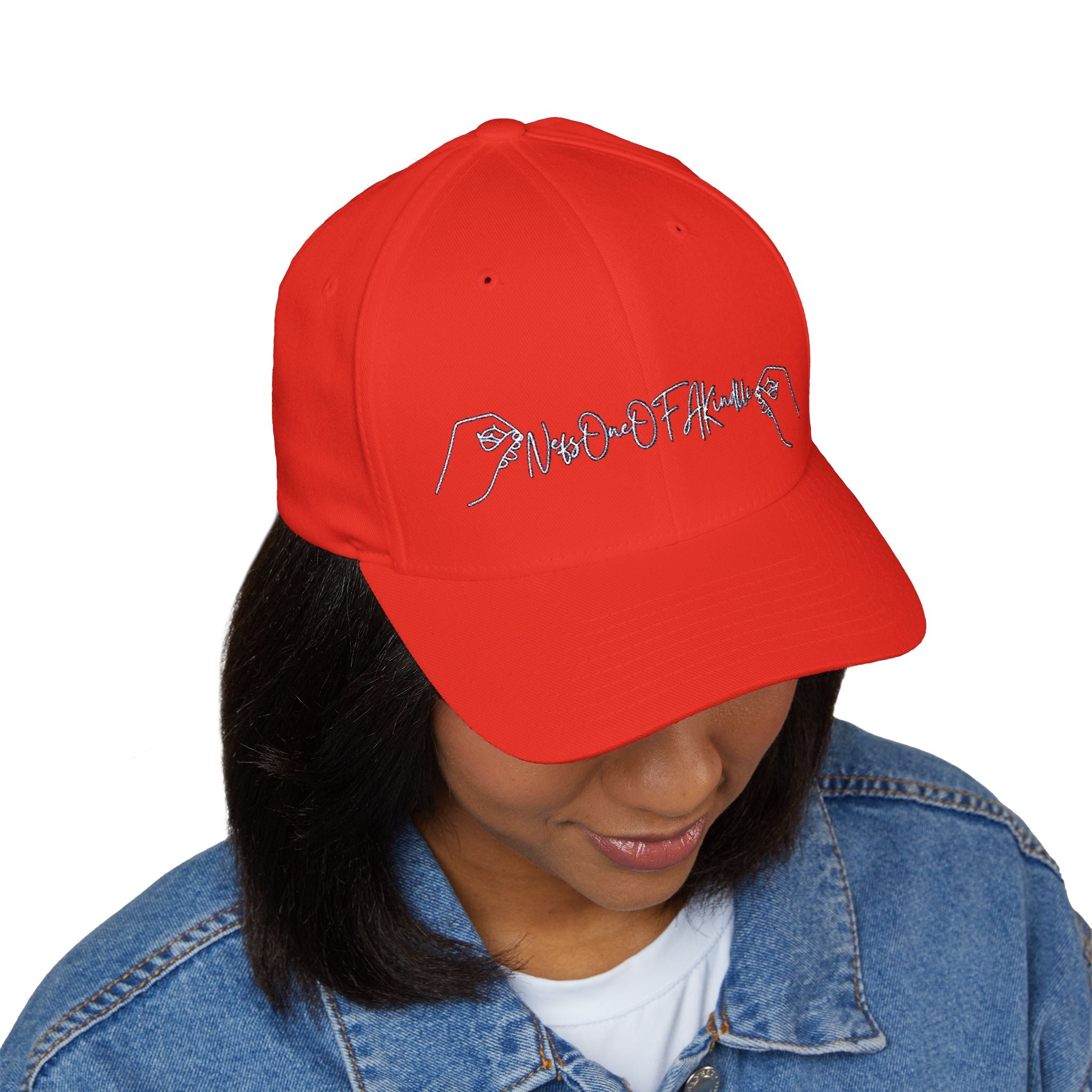 Nefs One Of A Kind Hand-Embroidered Closed-Back Cap, Casual Gift for Him or Her, Trendy Accessories for Everyday Wear