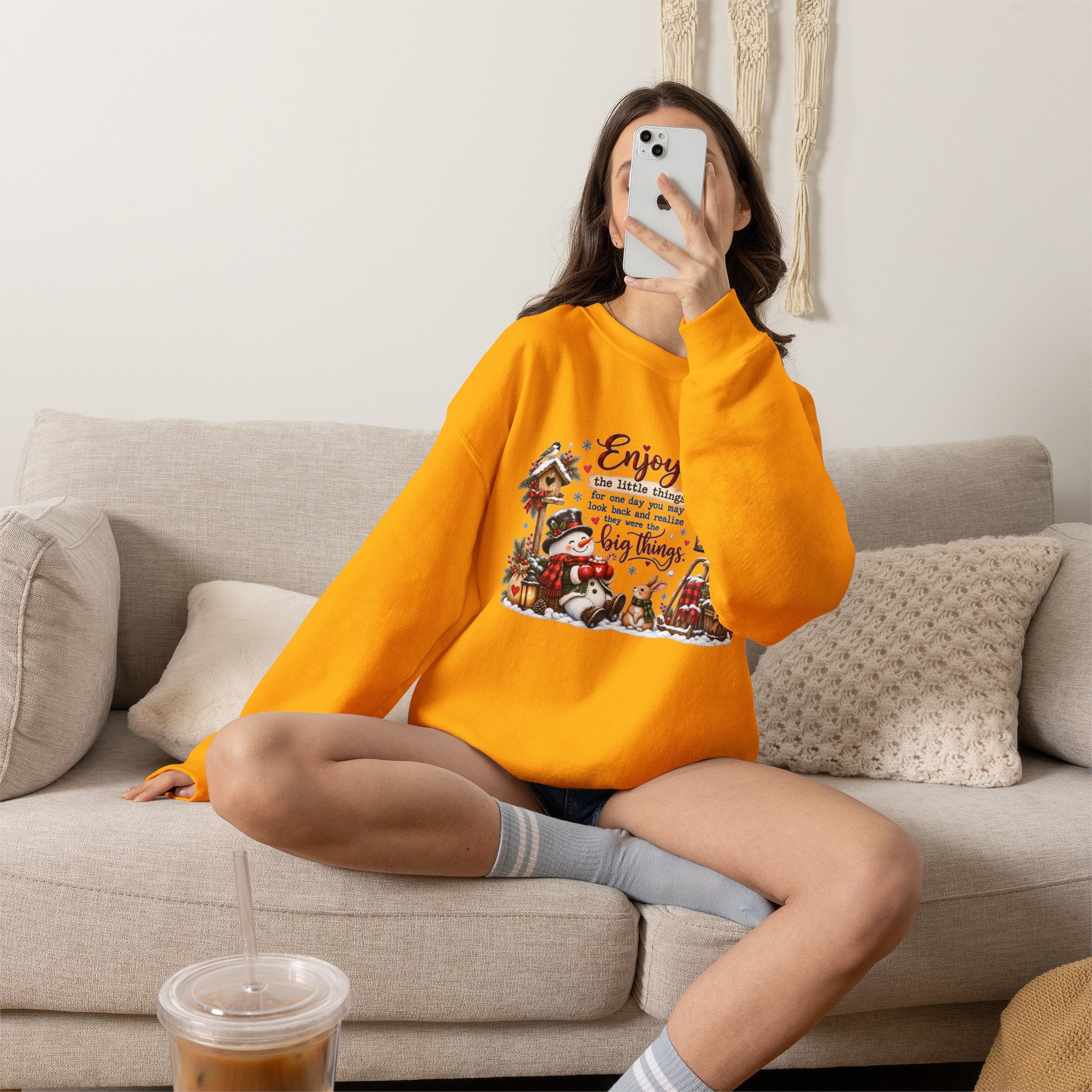 Enjoy the Little Things Christmas Crewneck Sweatshirt