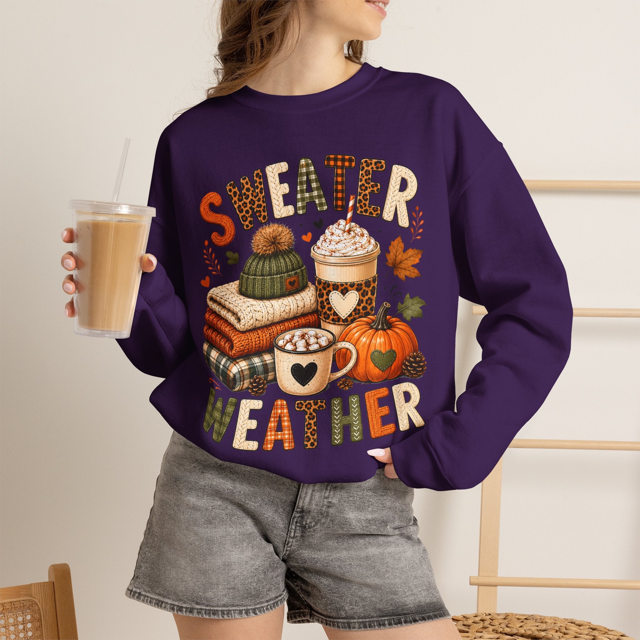 Sweater Weather Autumn Crewneck Sweatshirt
