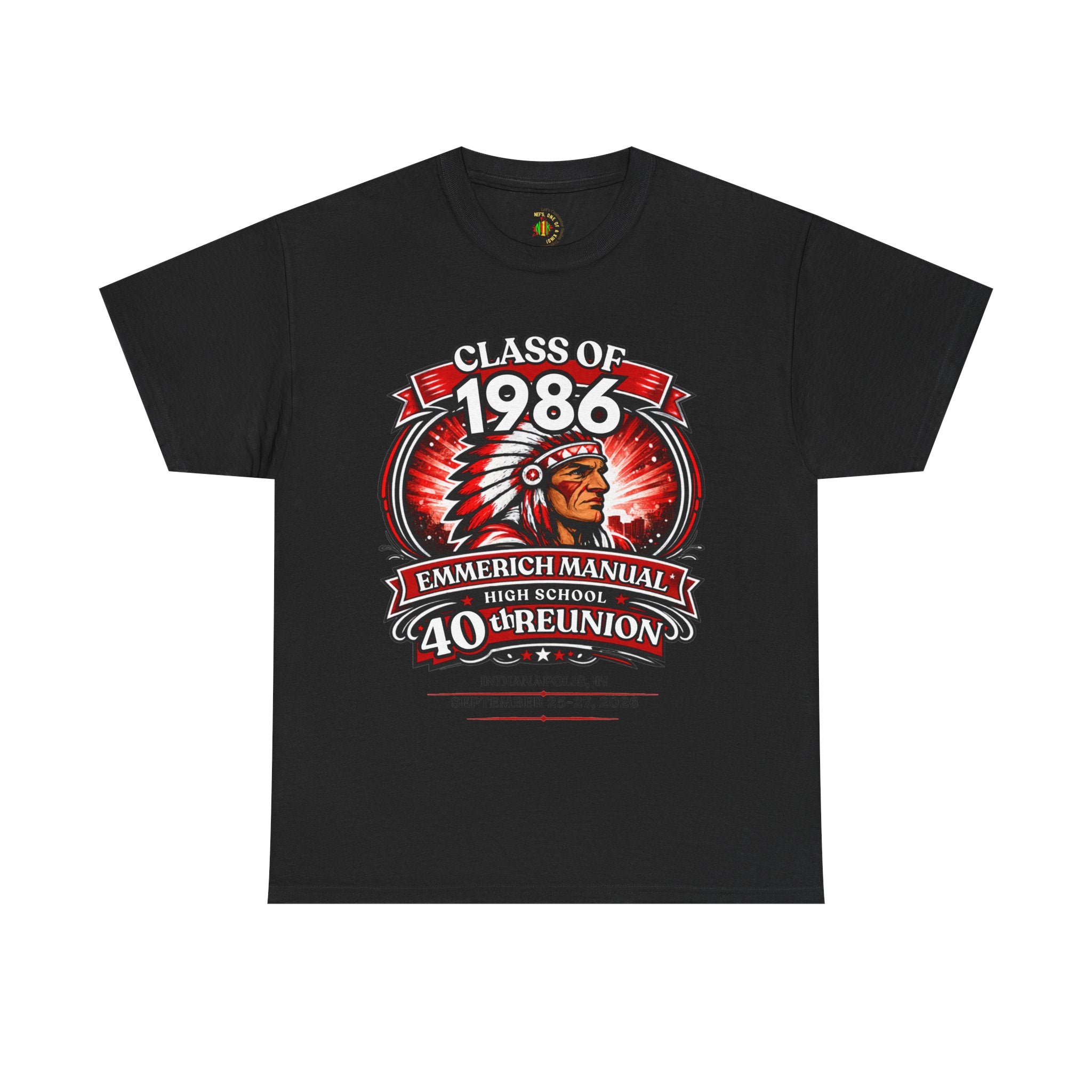 Upn to 5X Class of 1986 40th Reunion T-Shirt — Emmerich Manual High School Alumni Tee - Another Customized Smile