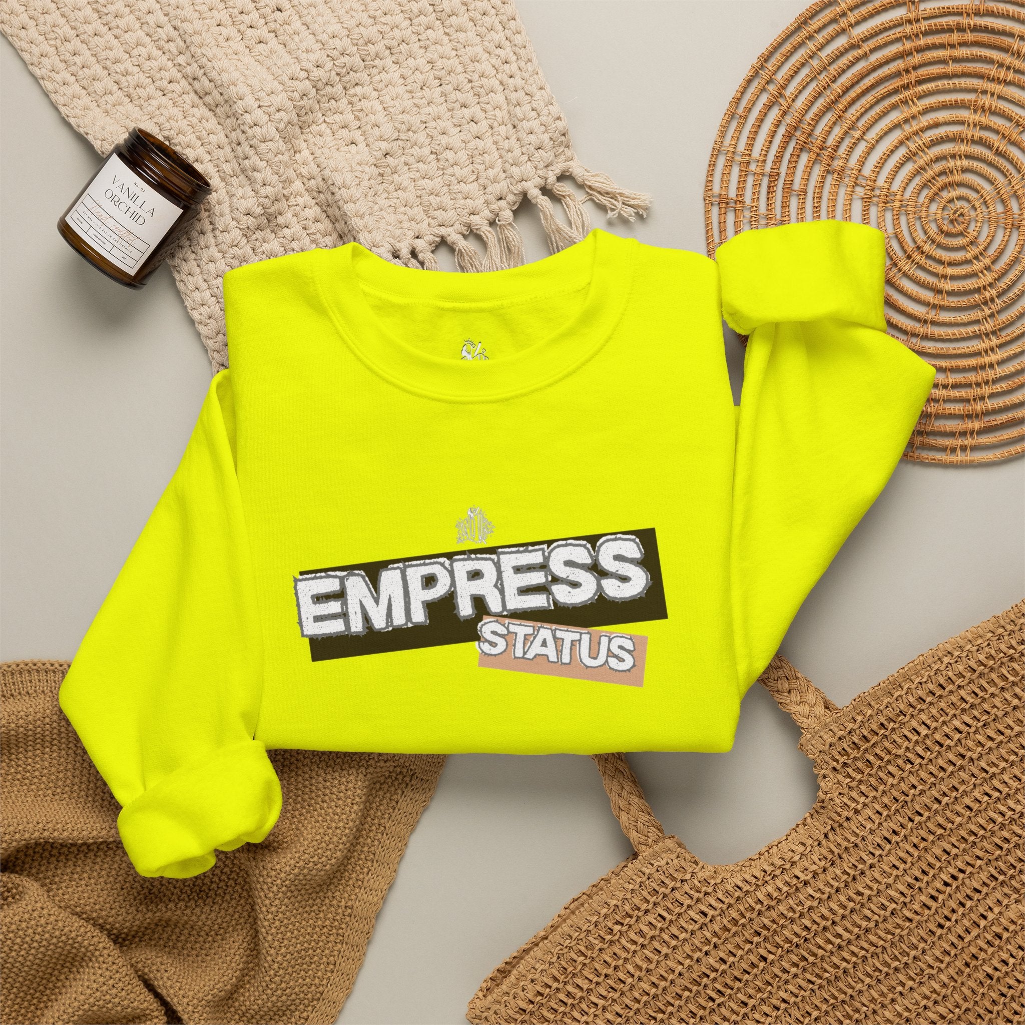 Empress Status Graphic Sweatshirt — Bold Feminine Statement Sweatshirt