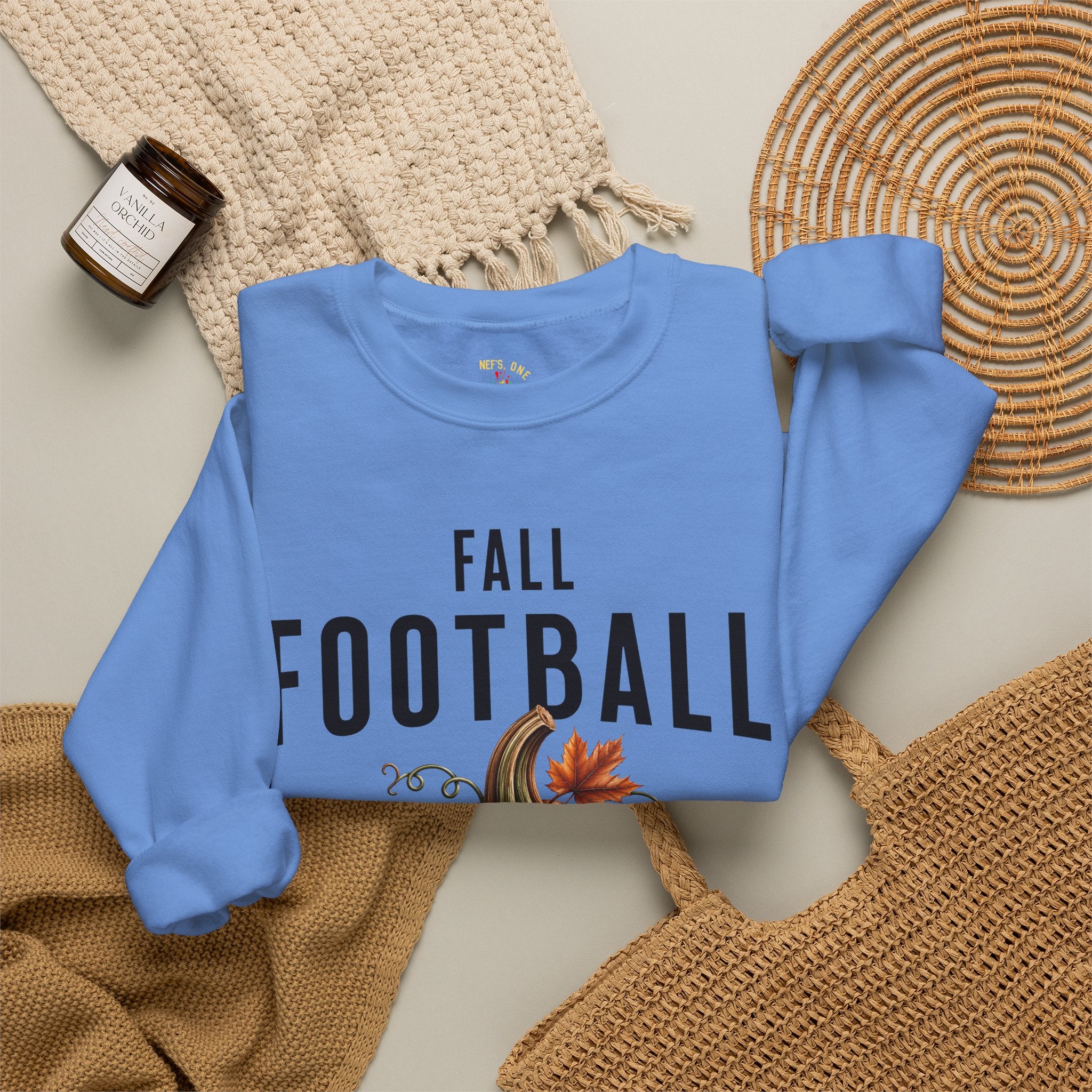 Fall Football Pumpkin Season Crewneck Sweatshirt