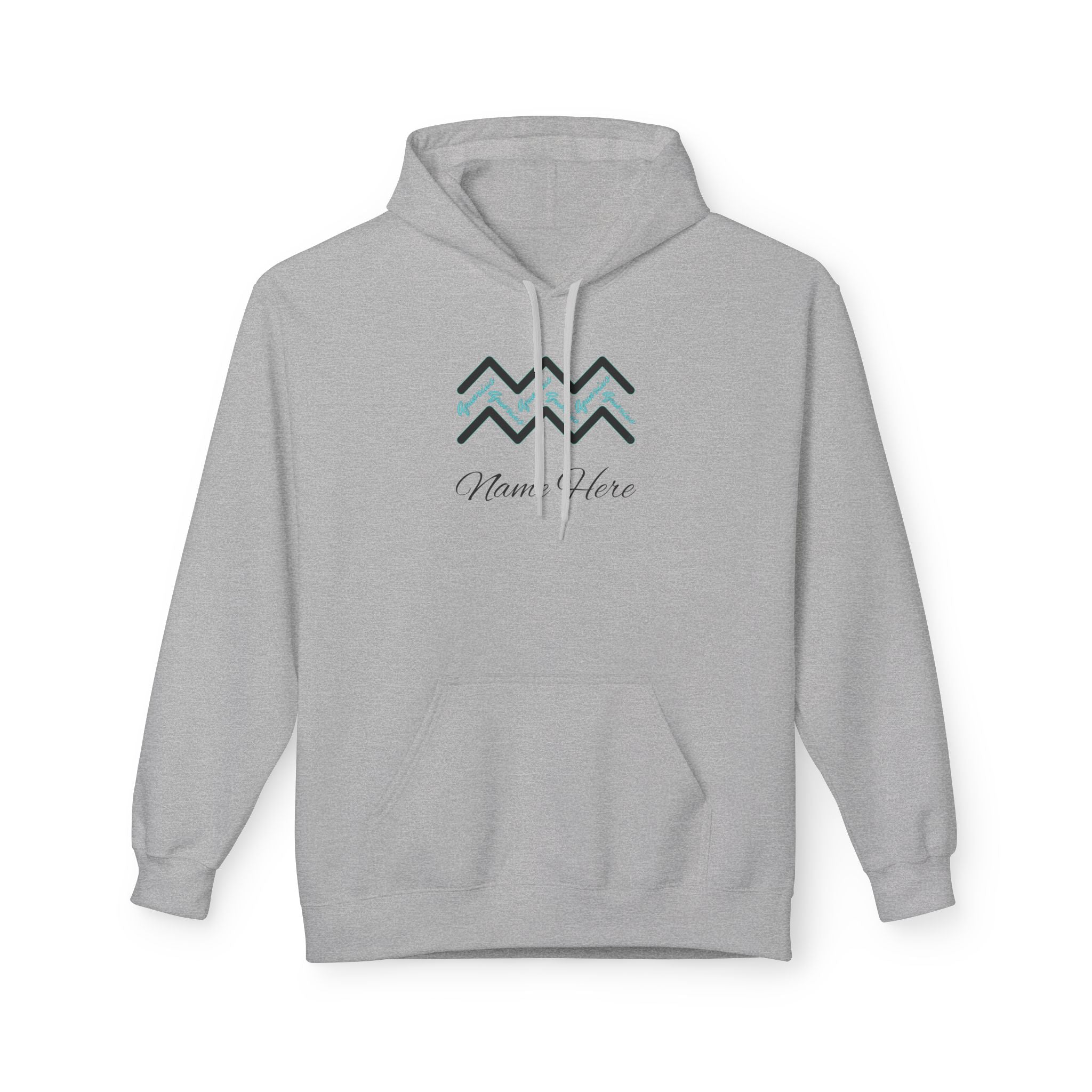 Customizable Aquarius Zodiac Hoodie — "Your Name Here" Watering Design
