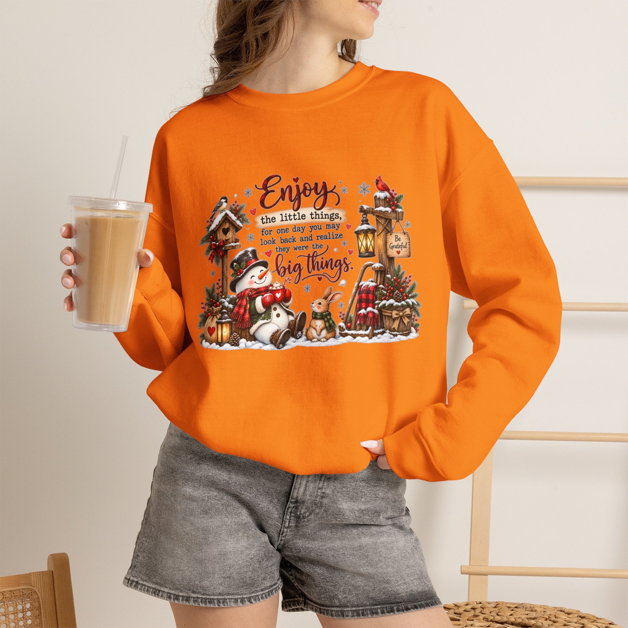 Enjoy the Little Things Christmas Crewneck Sweatshirt