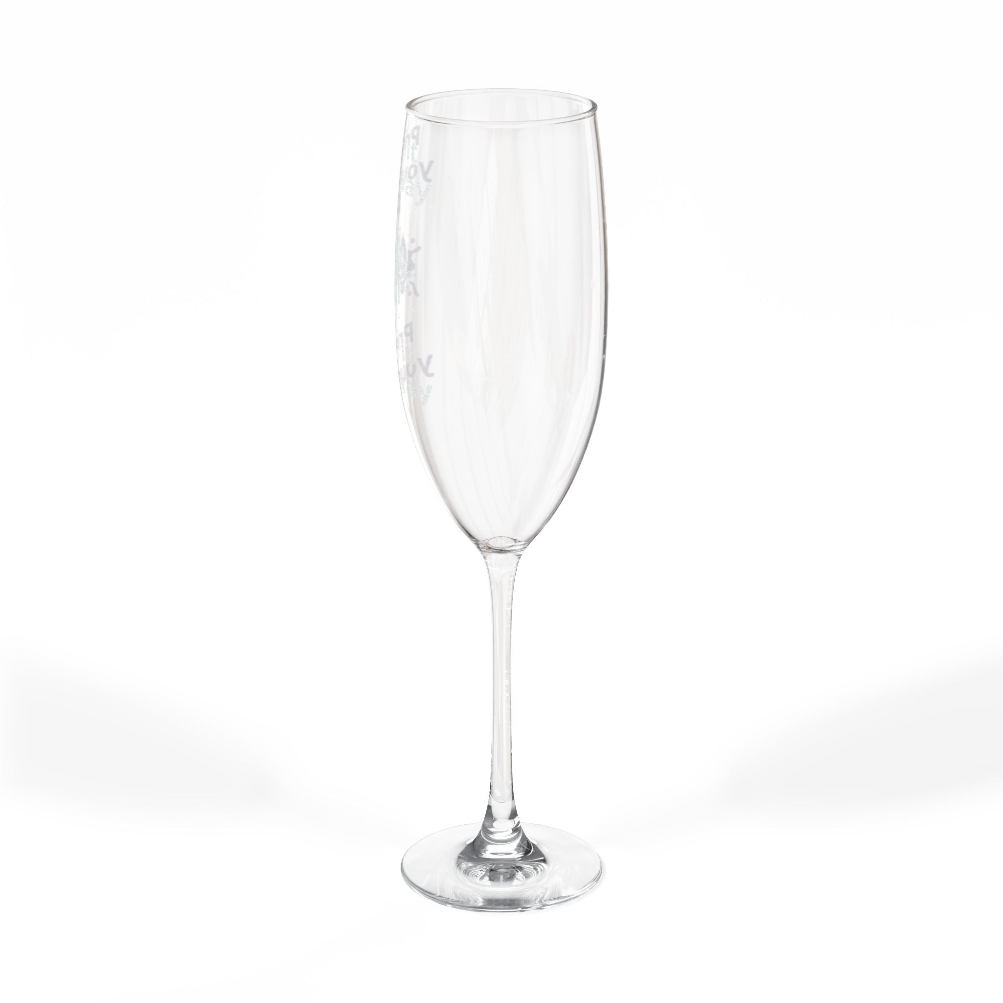 Engraved 8oz Champagne Glass — Personalized Stemless Flute for Weddings & Celebrations