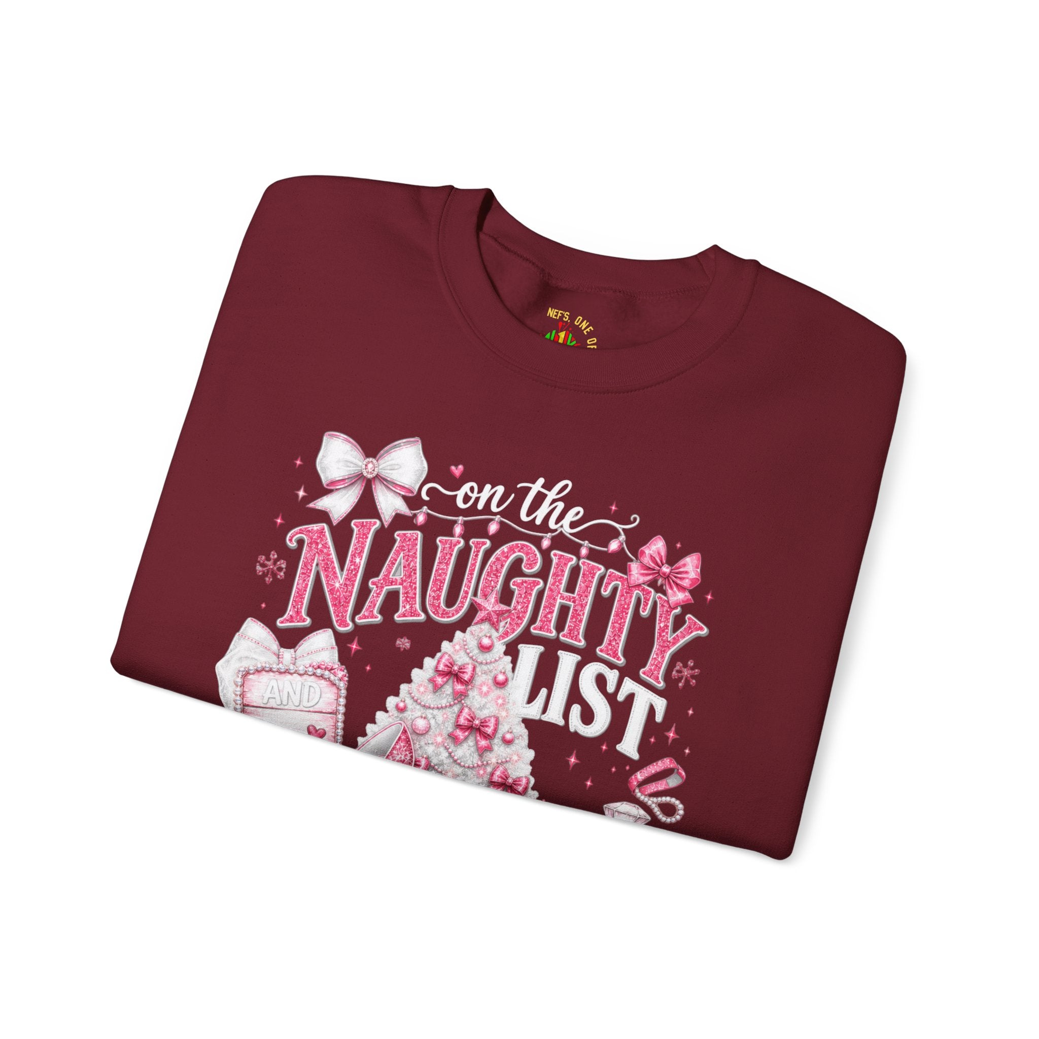 On the Naughty List Christmas Crewneck Sweatshirt