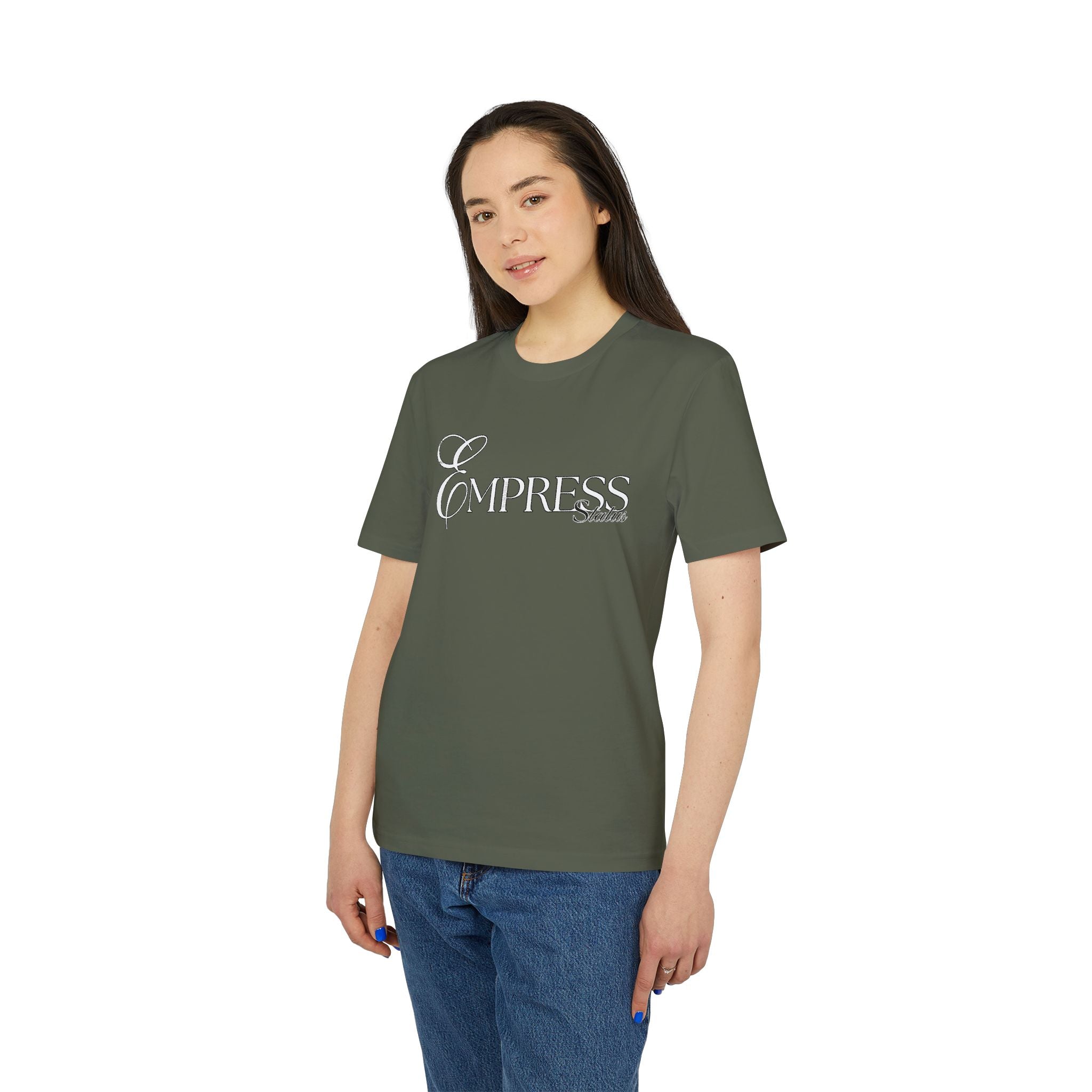 Empress Status Embroidered T-Shirt for Creators, Fashionable Graphic TT-ShirtEmpress Status Embroidered T-Shirt