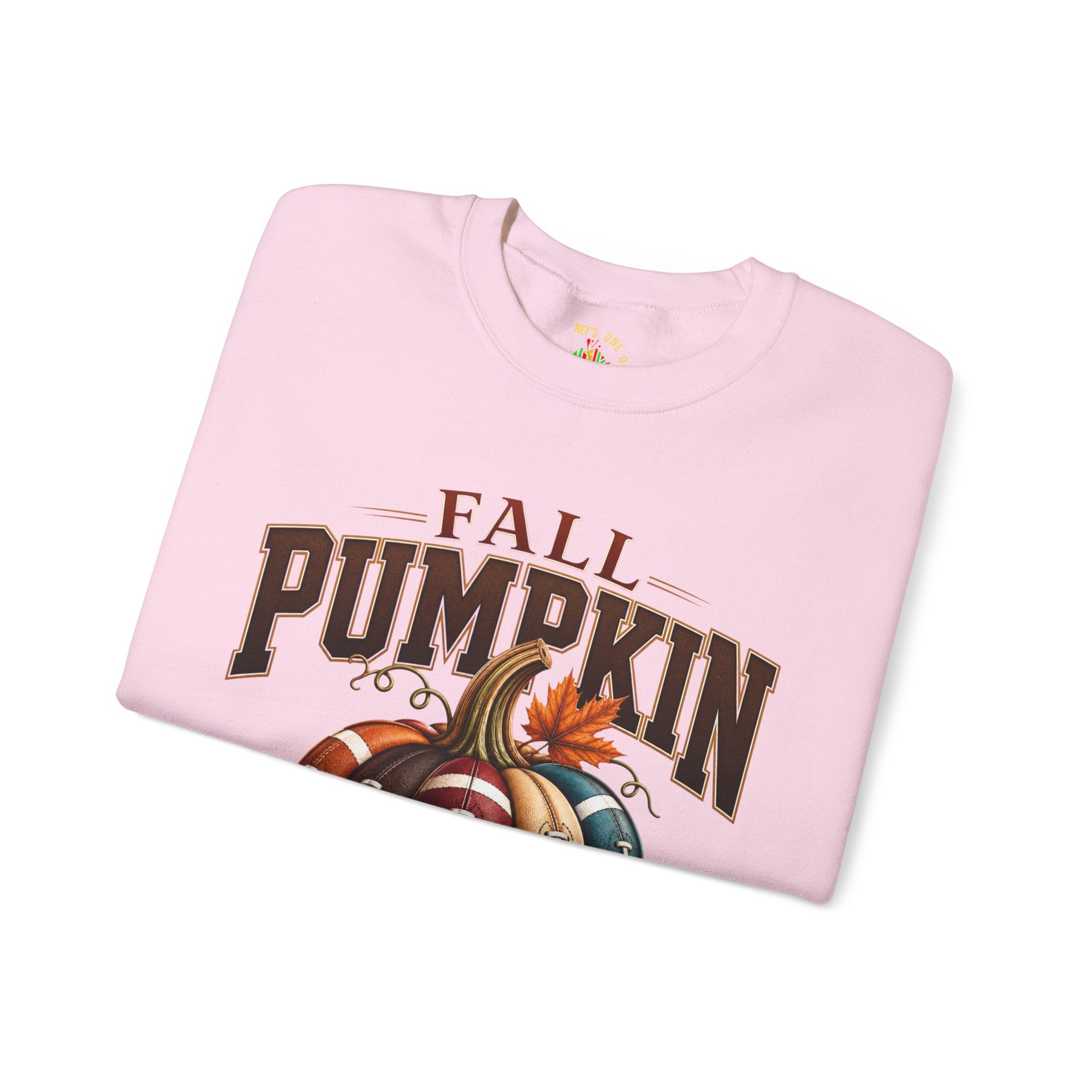 Fall Pumpkin Football Season Crewneck Sweatshirt